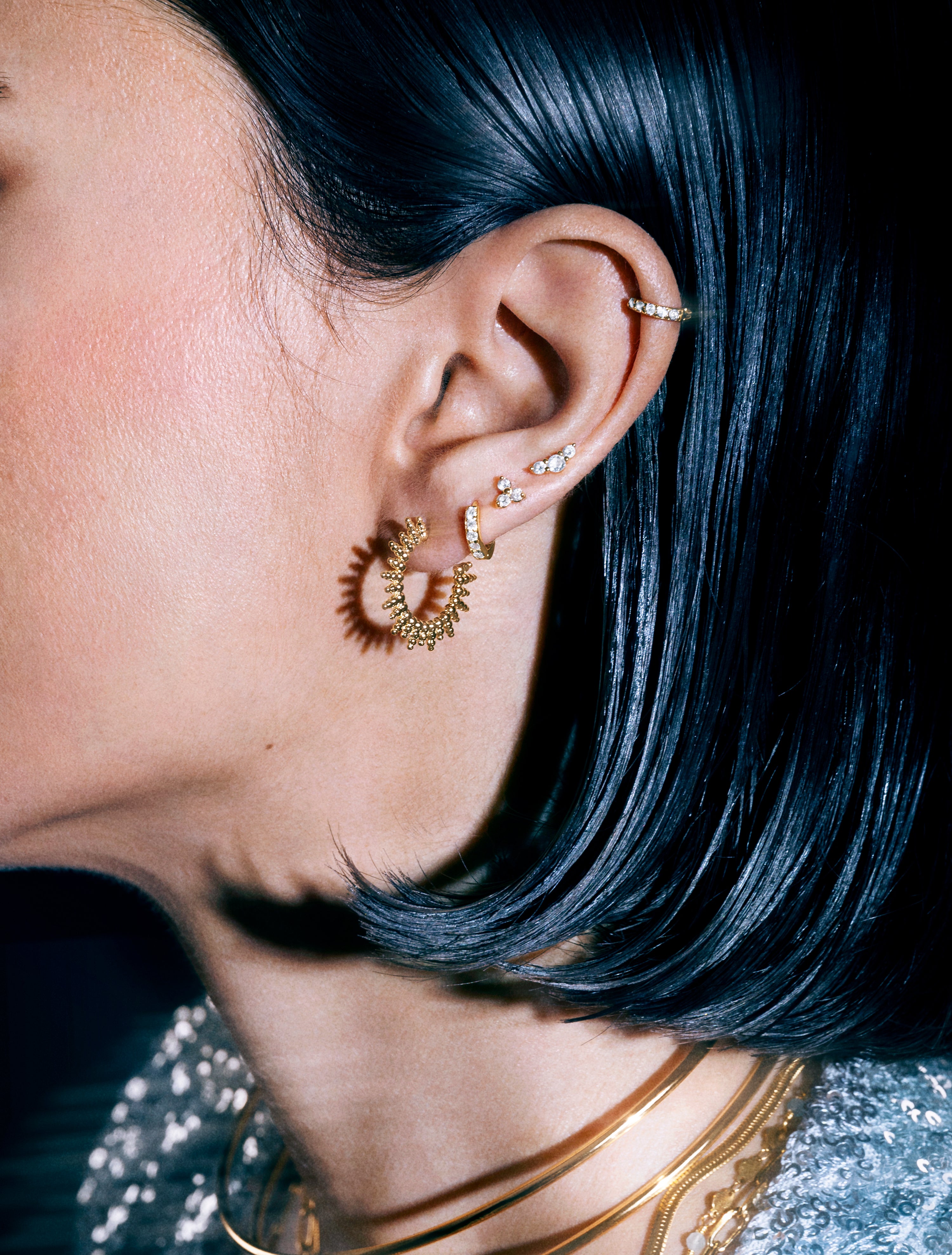 Clover Gold Single Earring