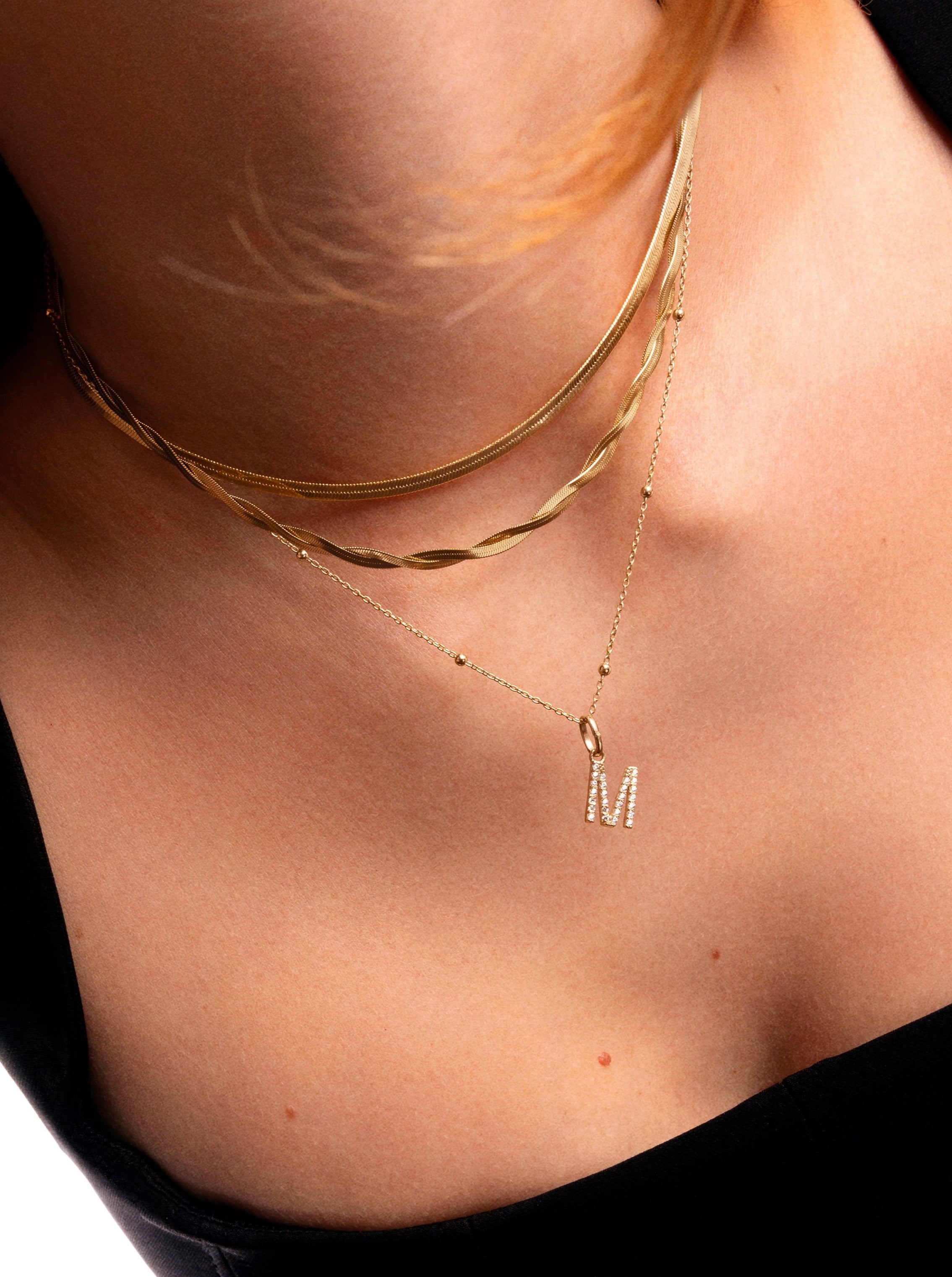 Letter Spark Gold Charm