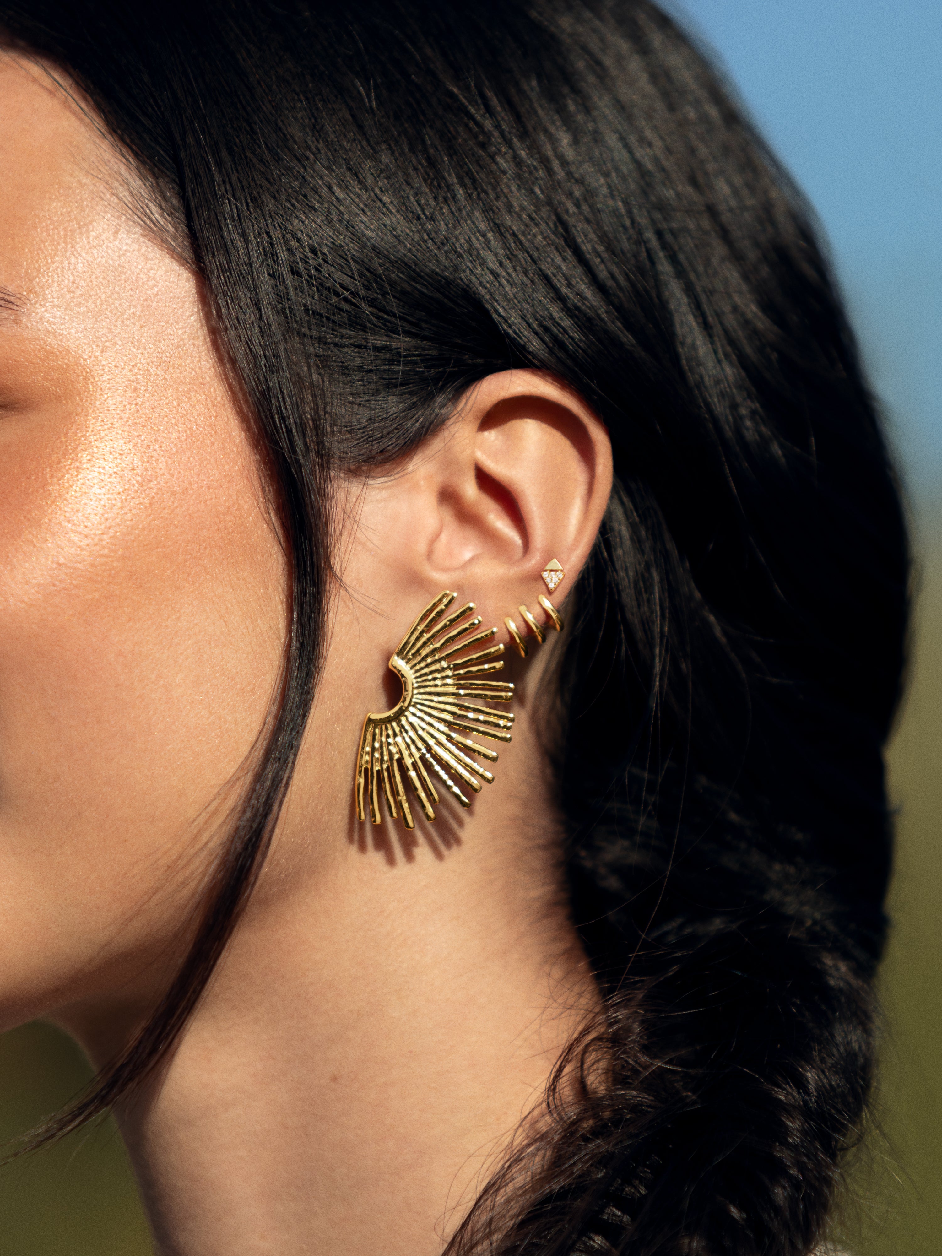 Egypt Gold Single Earrings
