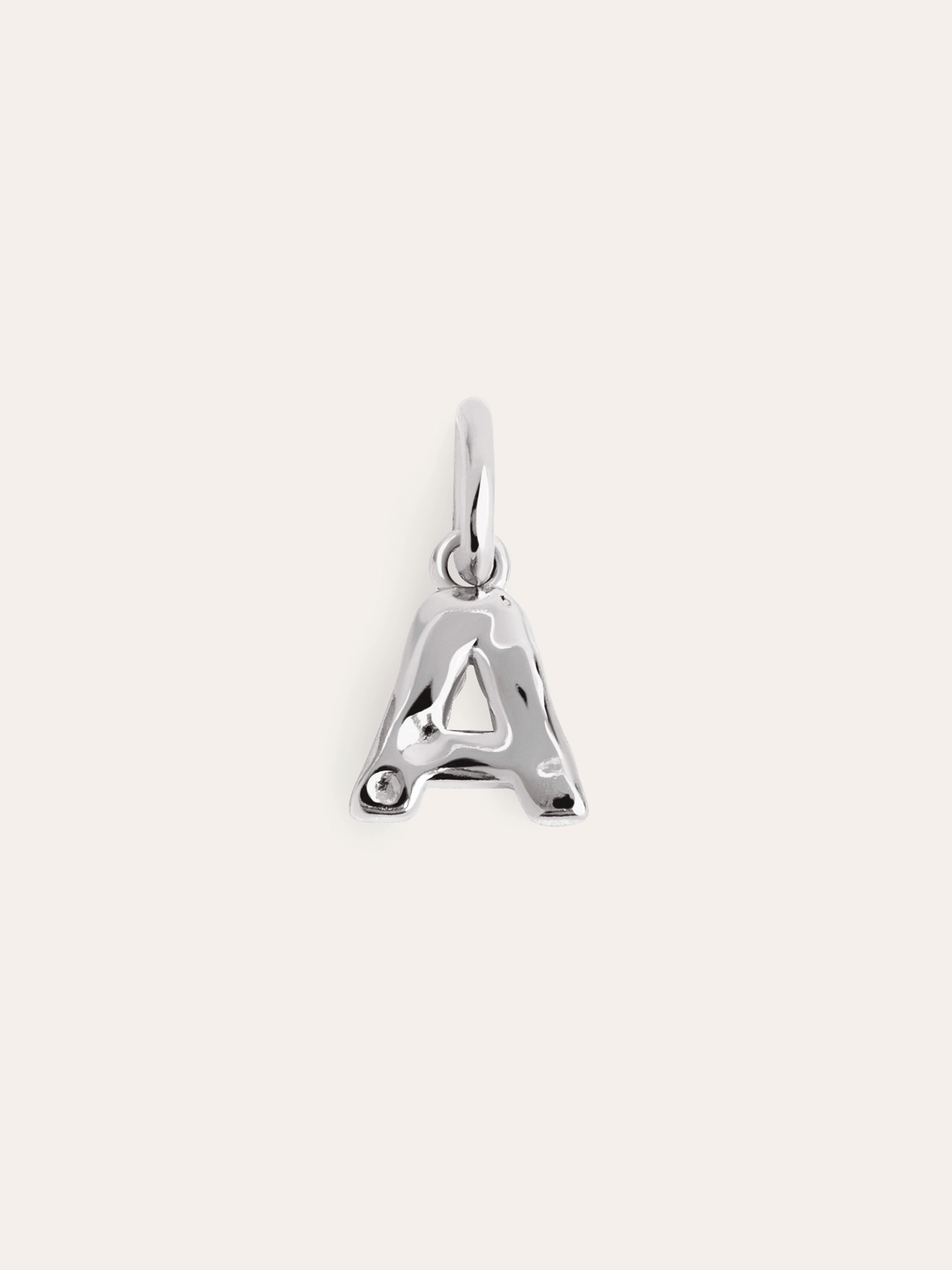 Letter Organic Silver Charm