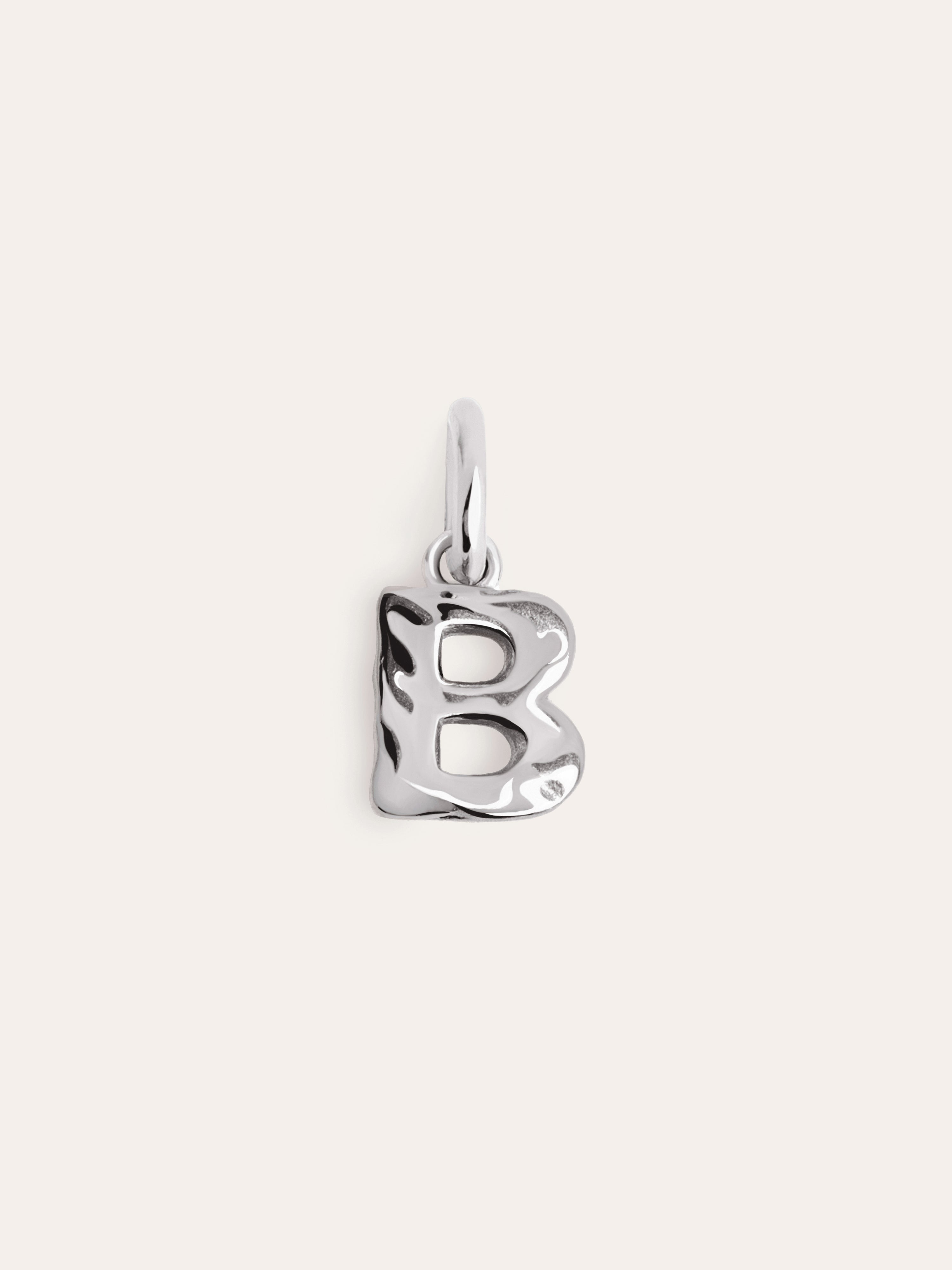 Letter Organic Silver Charm