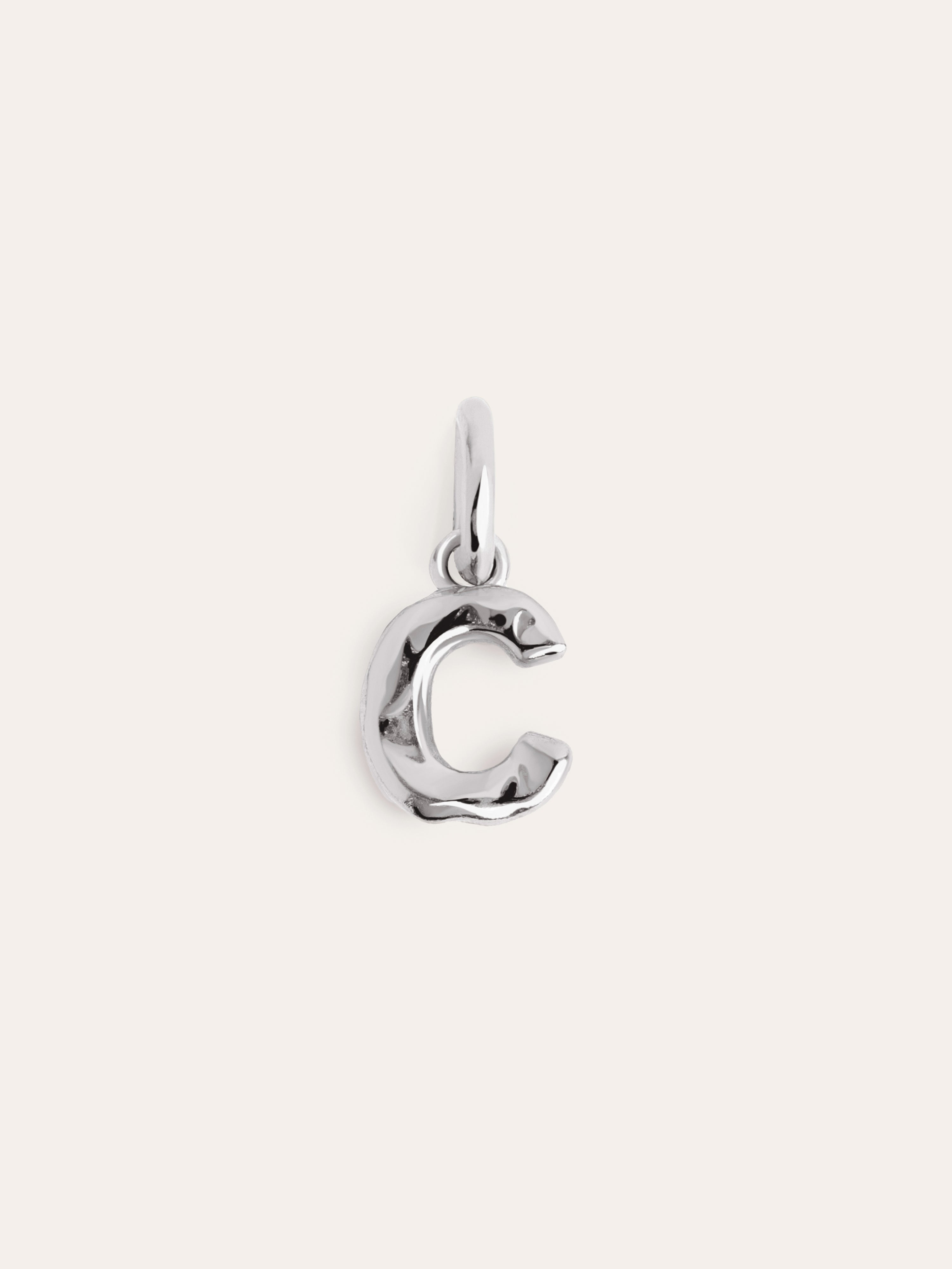 Letter Organic Silver Charm