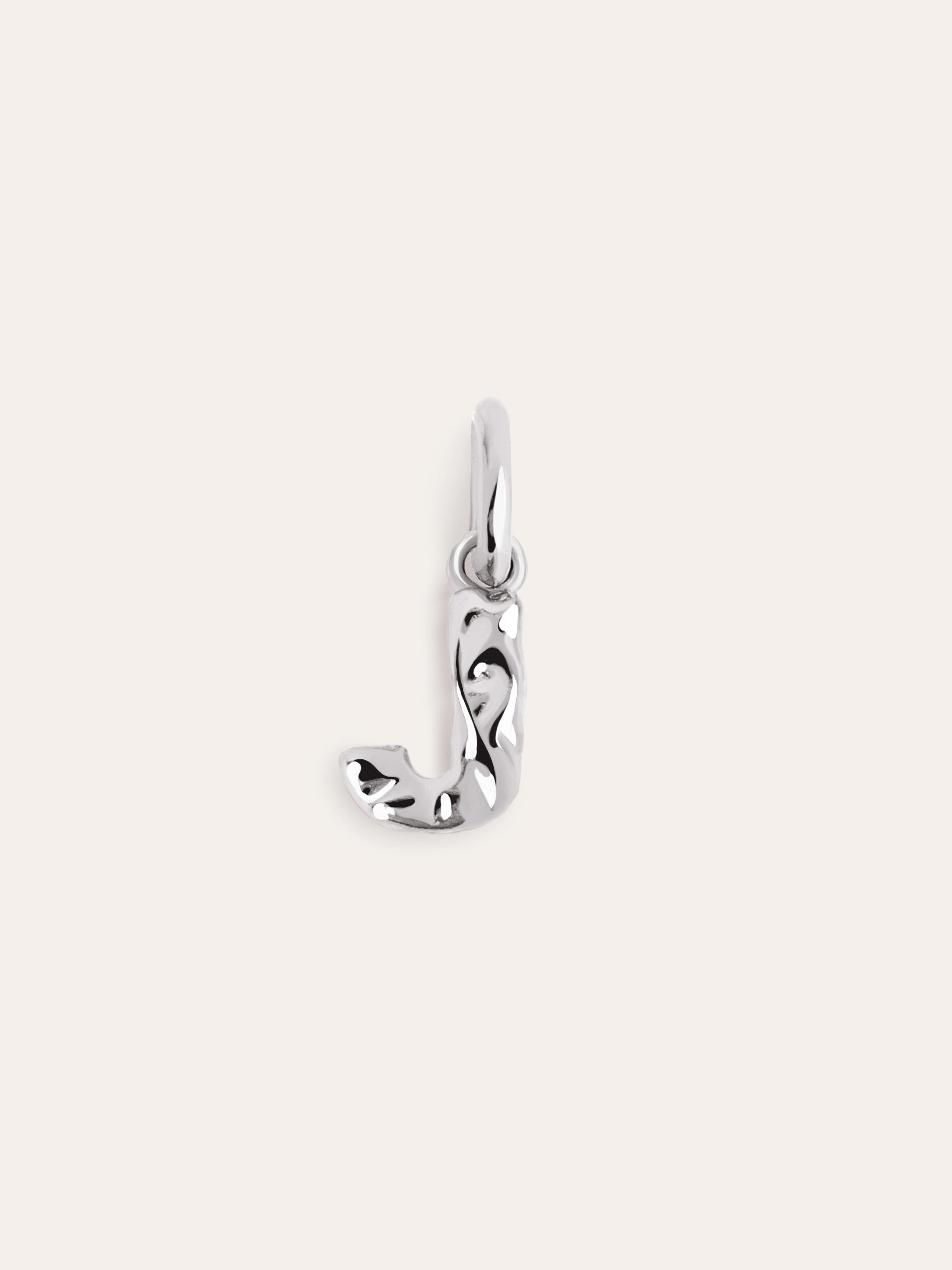 Letter Organic Silver Charm