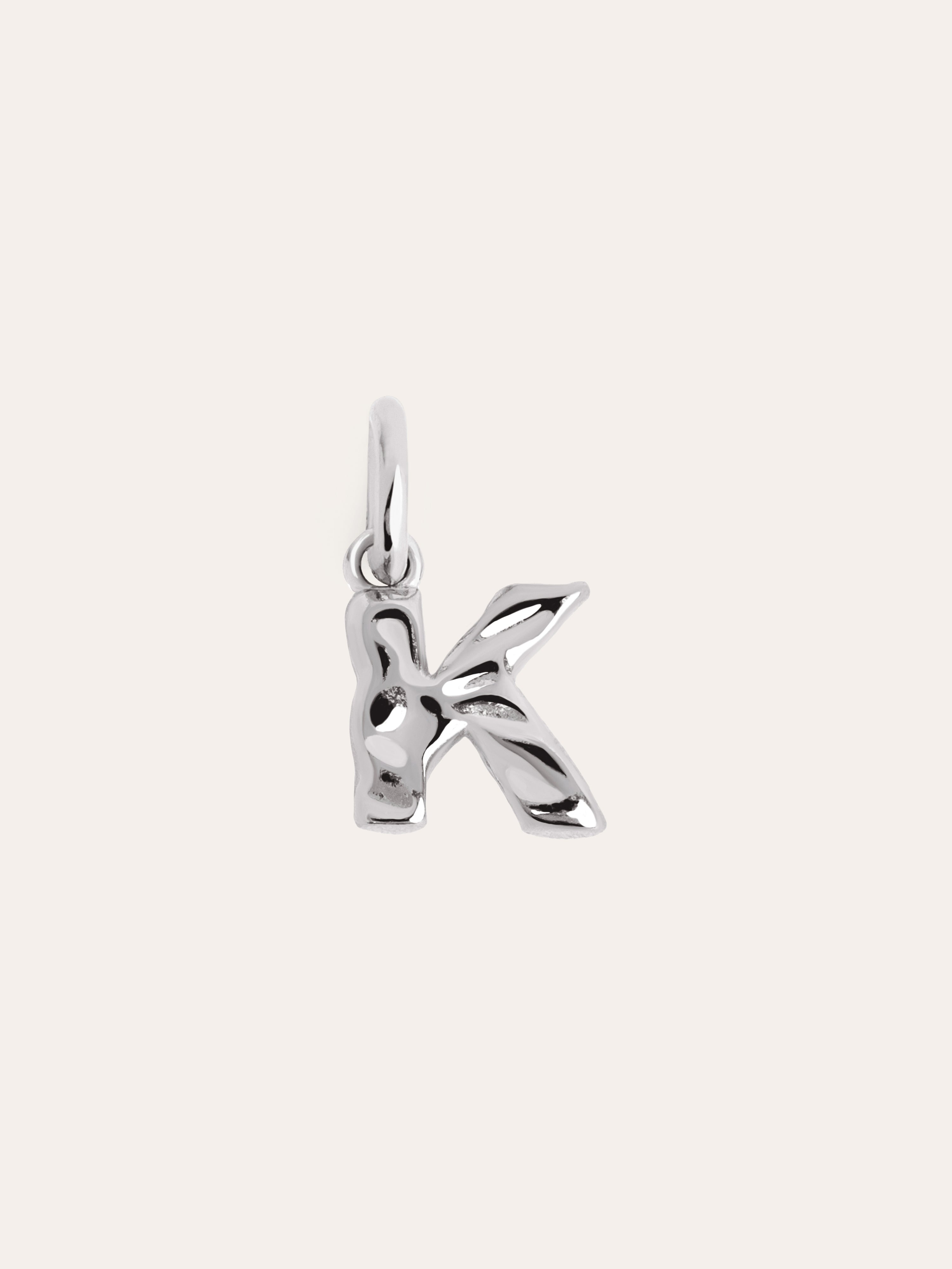 Letter Organic Silver Charm