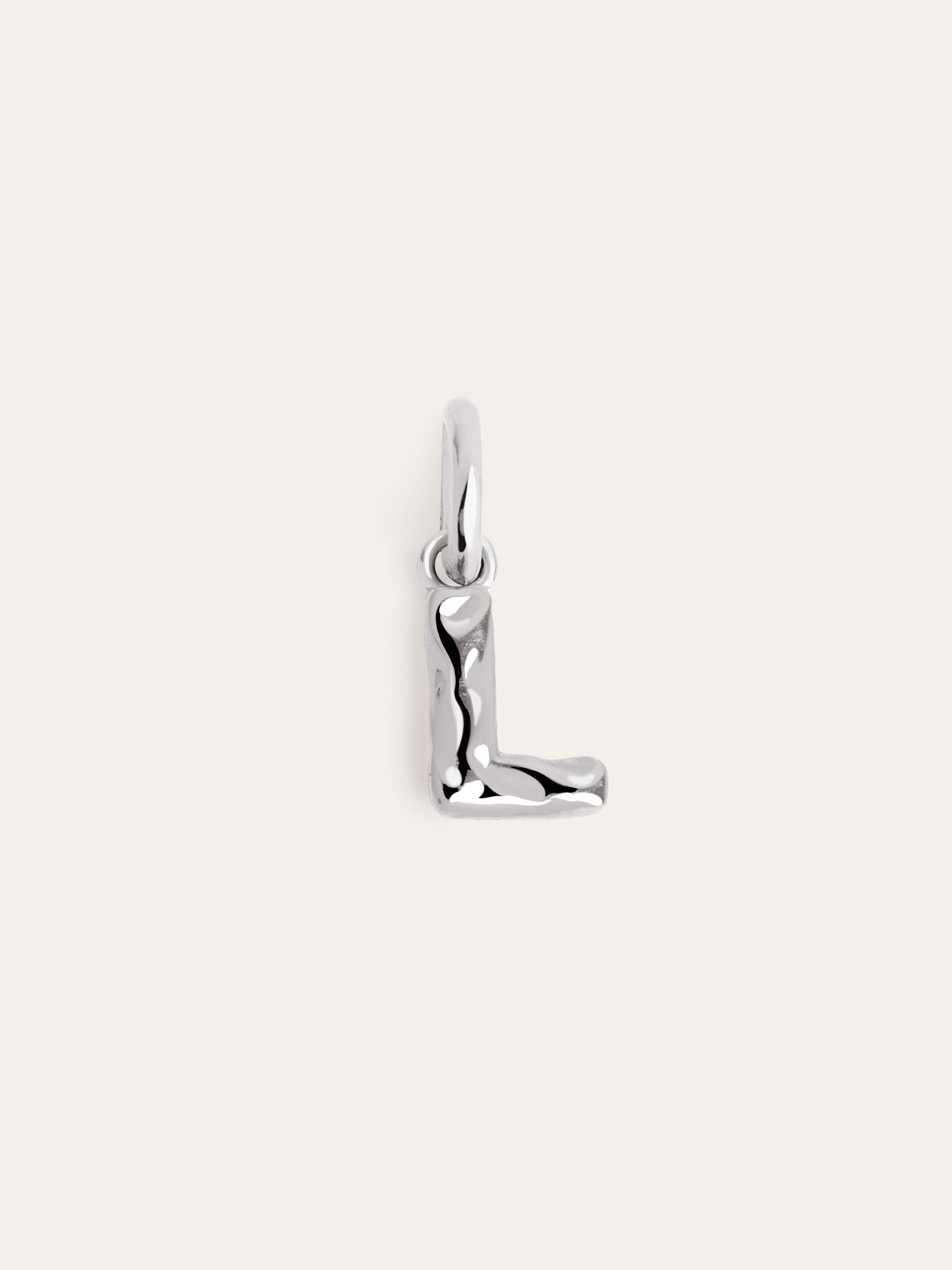 Letter Organic Silver Charm