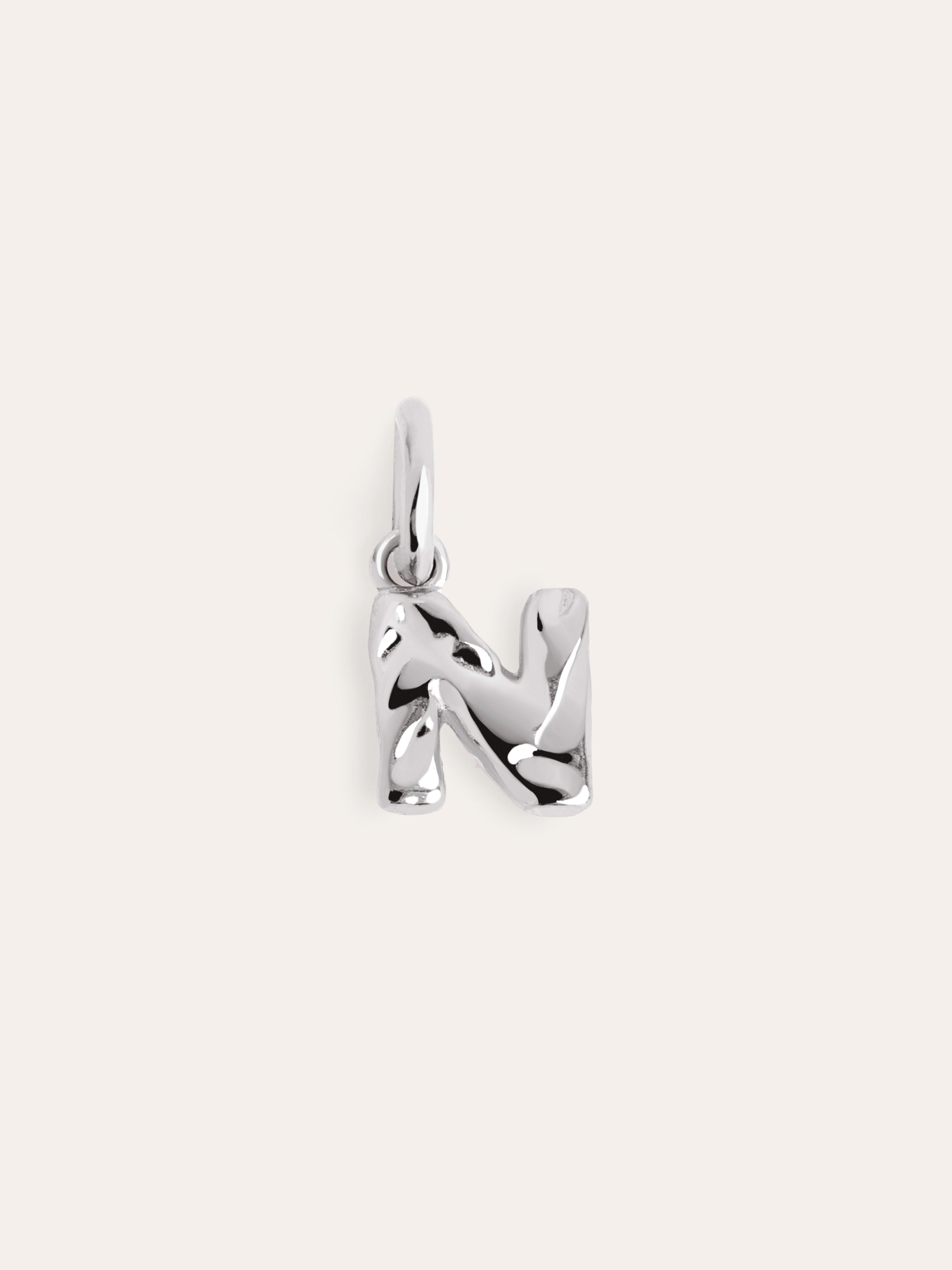 Letter Organic Silver Charm