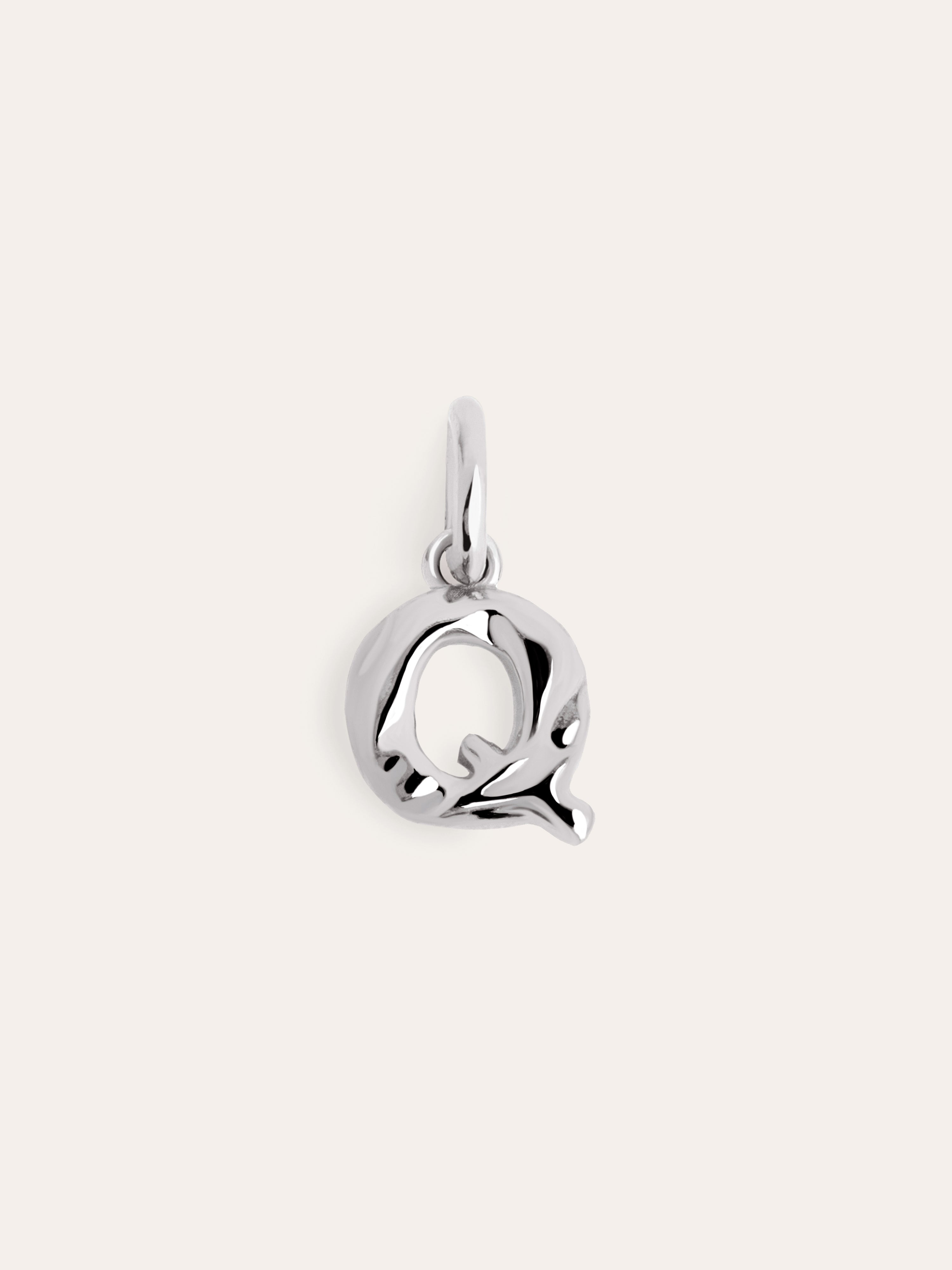 Letter Organic Silver Charm