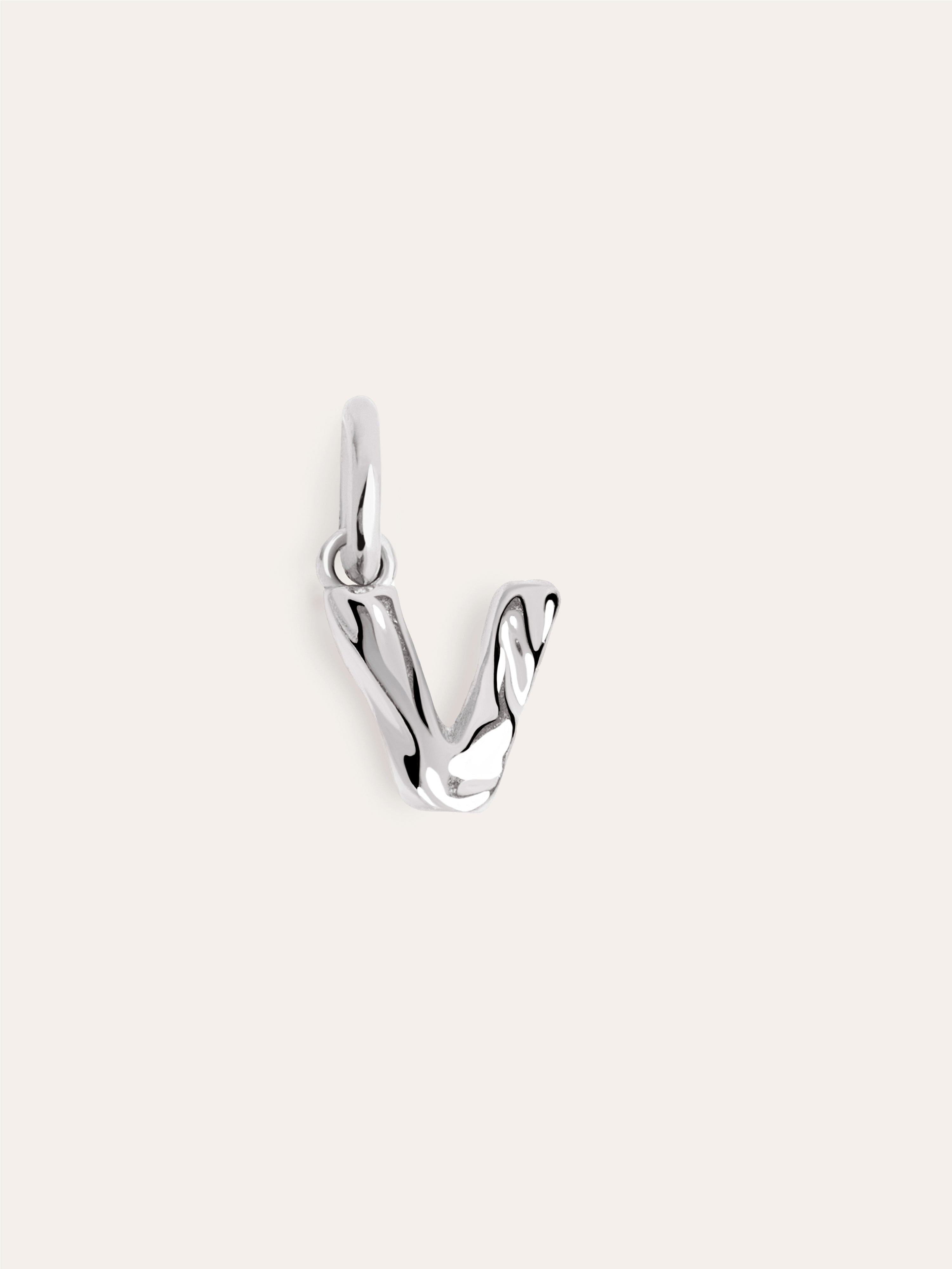 Letter Organic Silver Charm