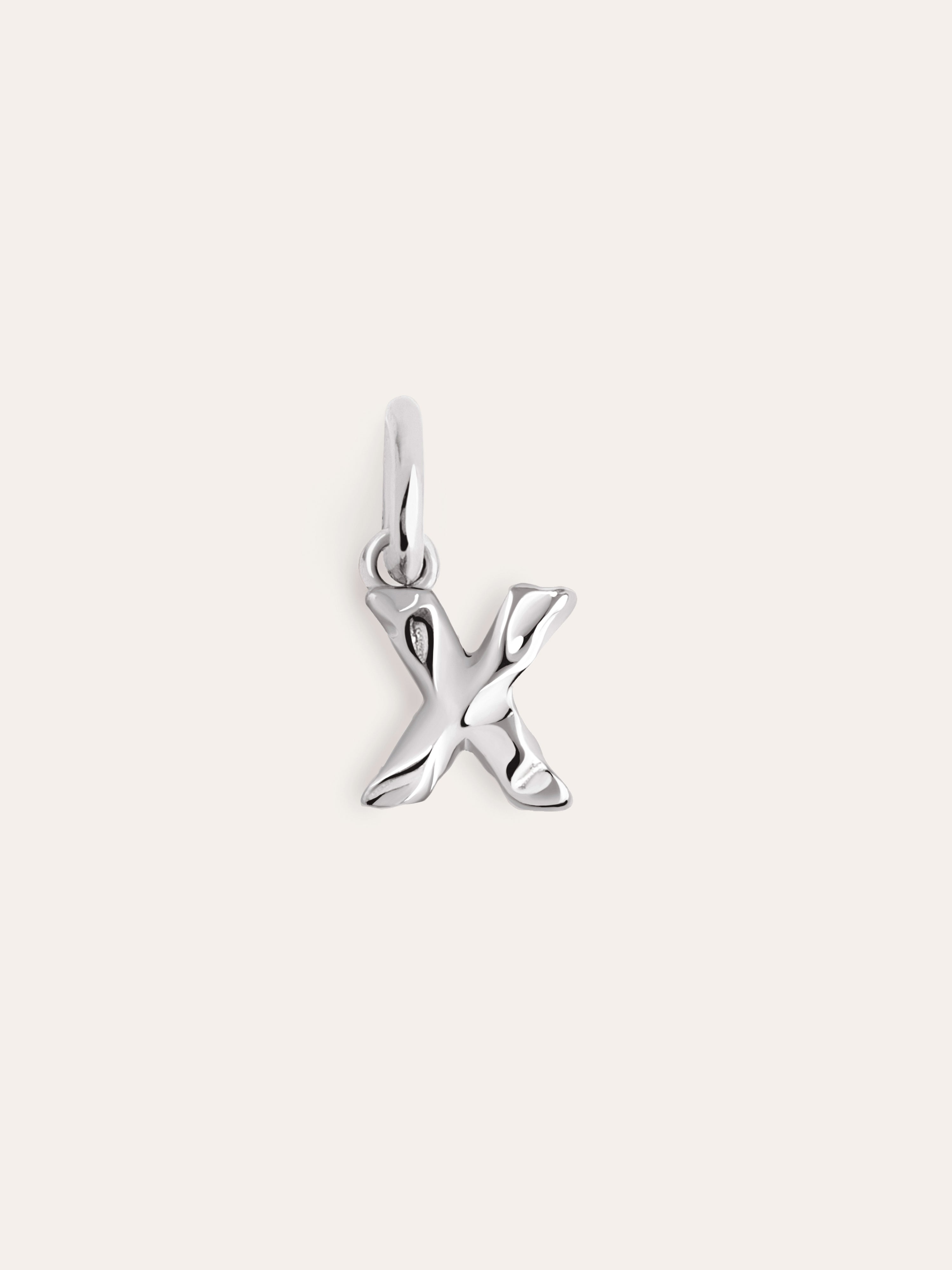 Letter Organic Silver Charm
