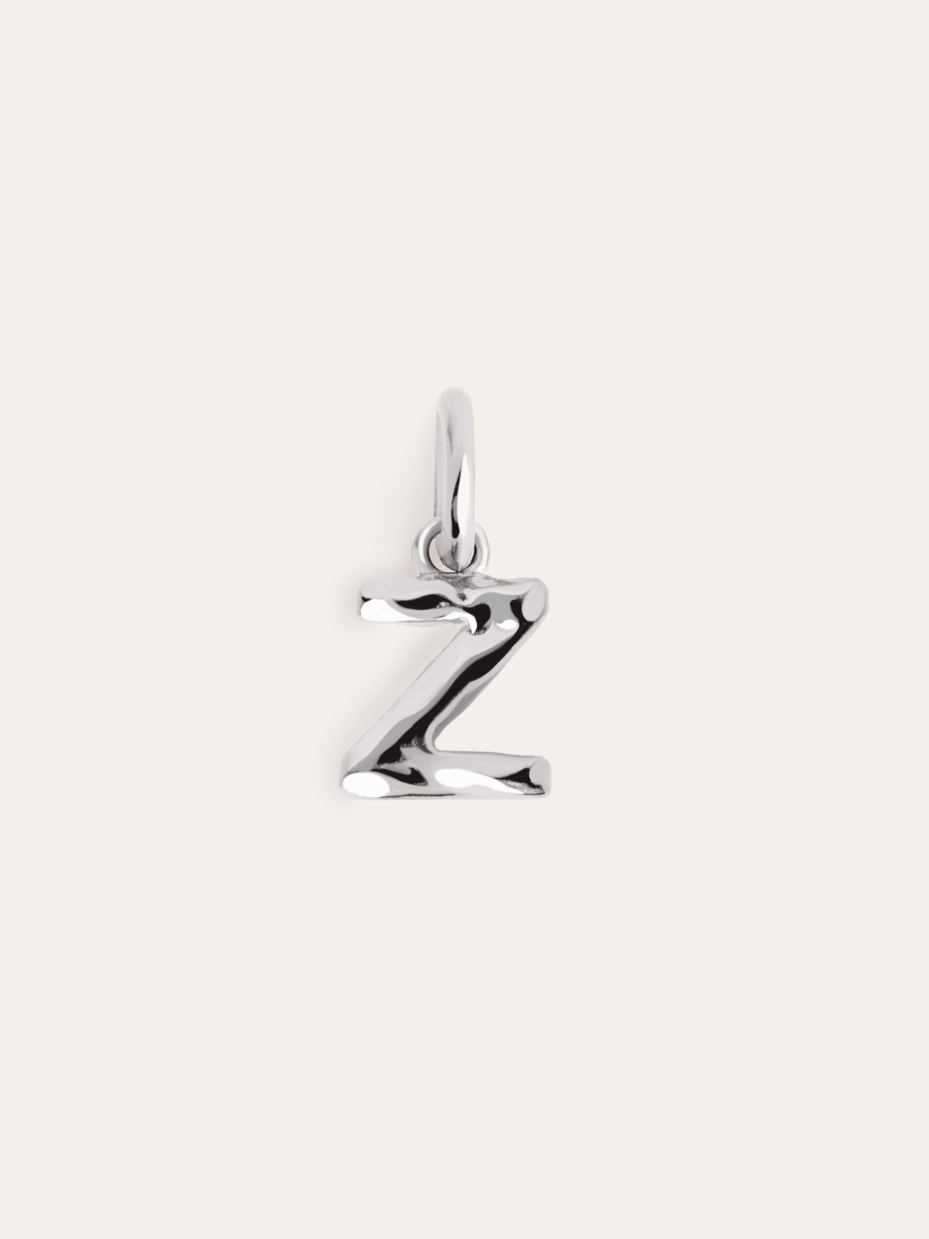 Letter Organic Silver Charm