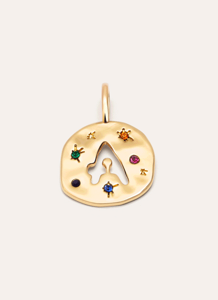 Charm Personalizado Organic Colors Letter Baño Oro