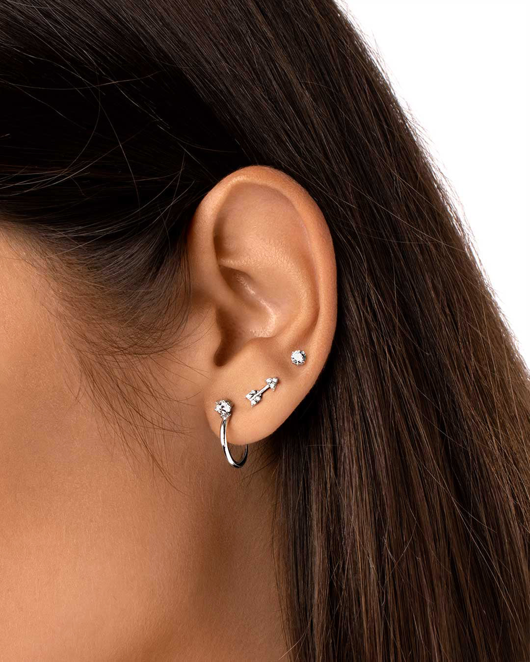 Mini Spark Silver Single Earring