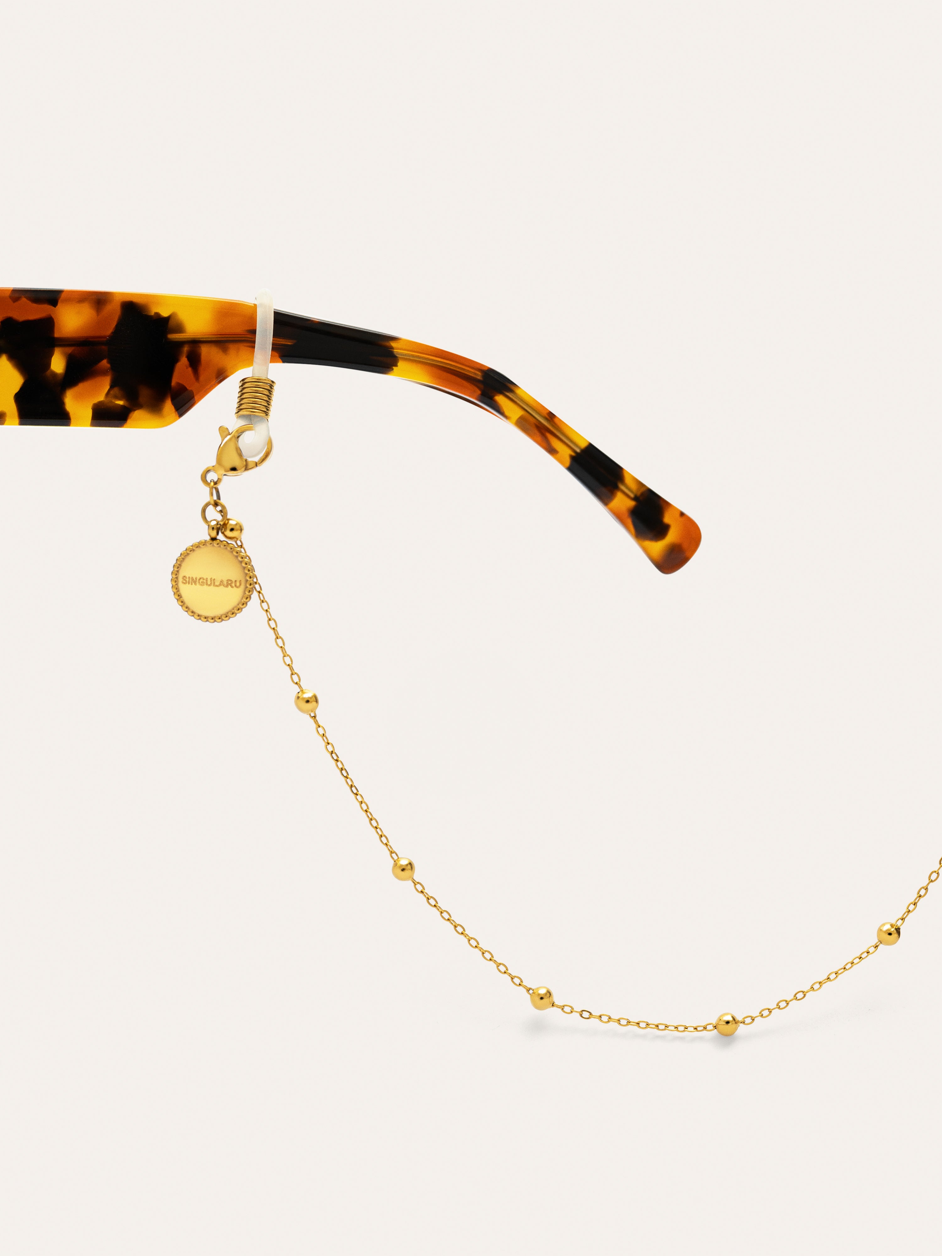 Dots Ibiza Stainless Steel Gold Glasses Strap