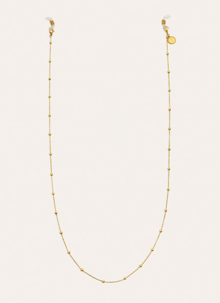 Dots Ibiza Stainless Steel Gold Glasses Strap