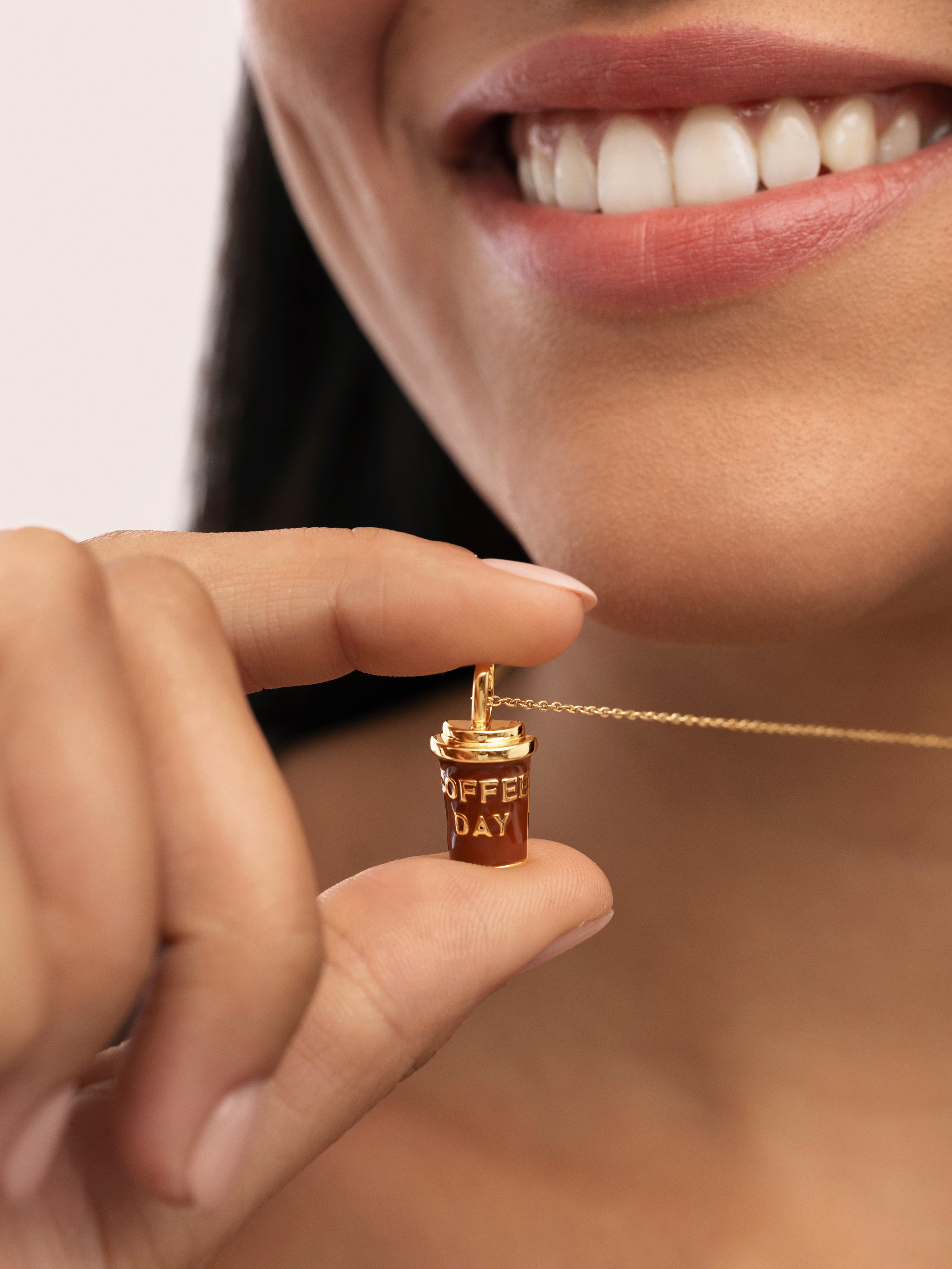 Coffee Gold Charm