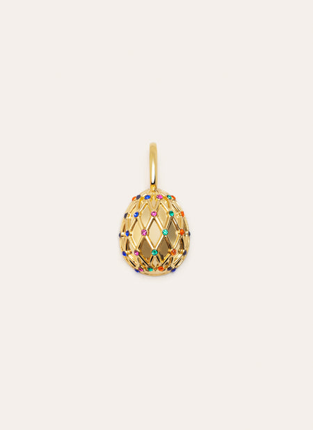 Charm Easter Egg Colors Baño Oro