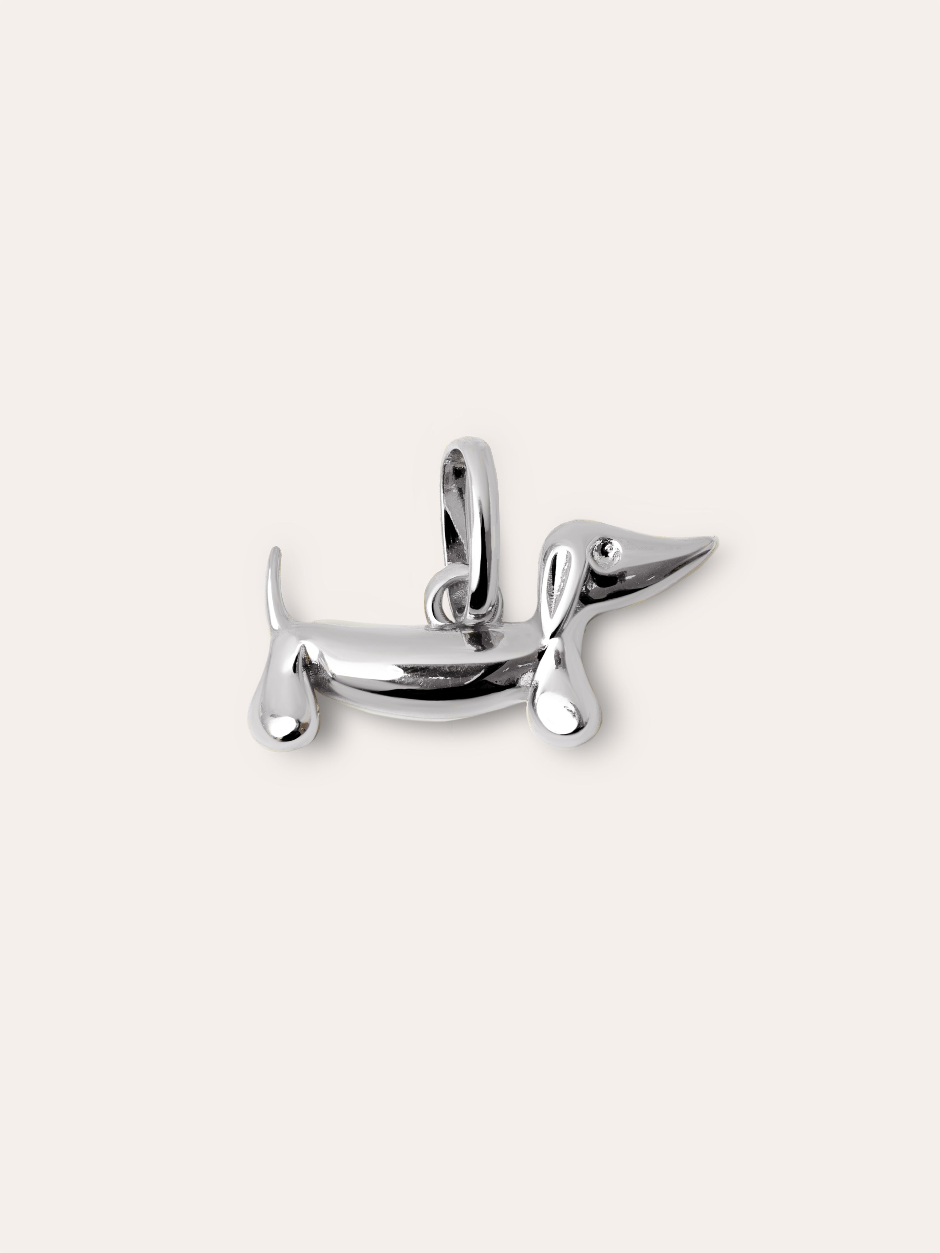 Teckel Dog Enamel Black Charm
