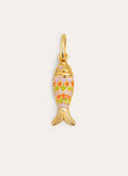 Colored Fish Gold Charm