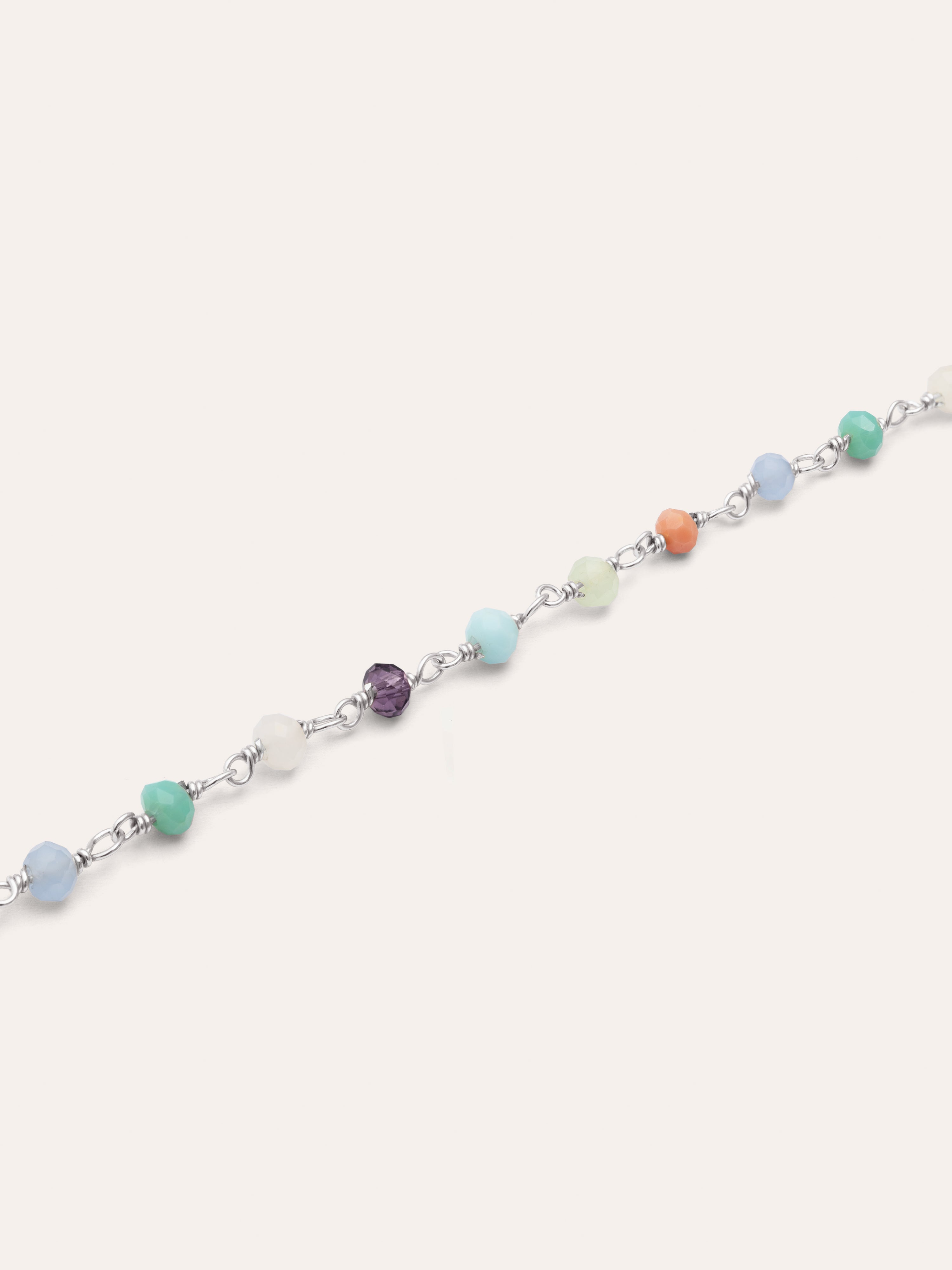 Collar Crystals Colors Plata
