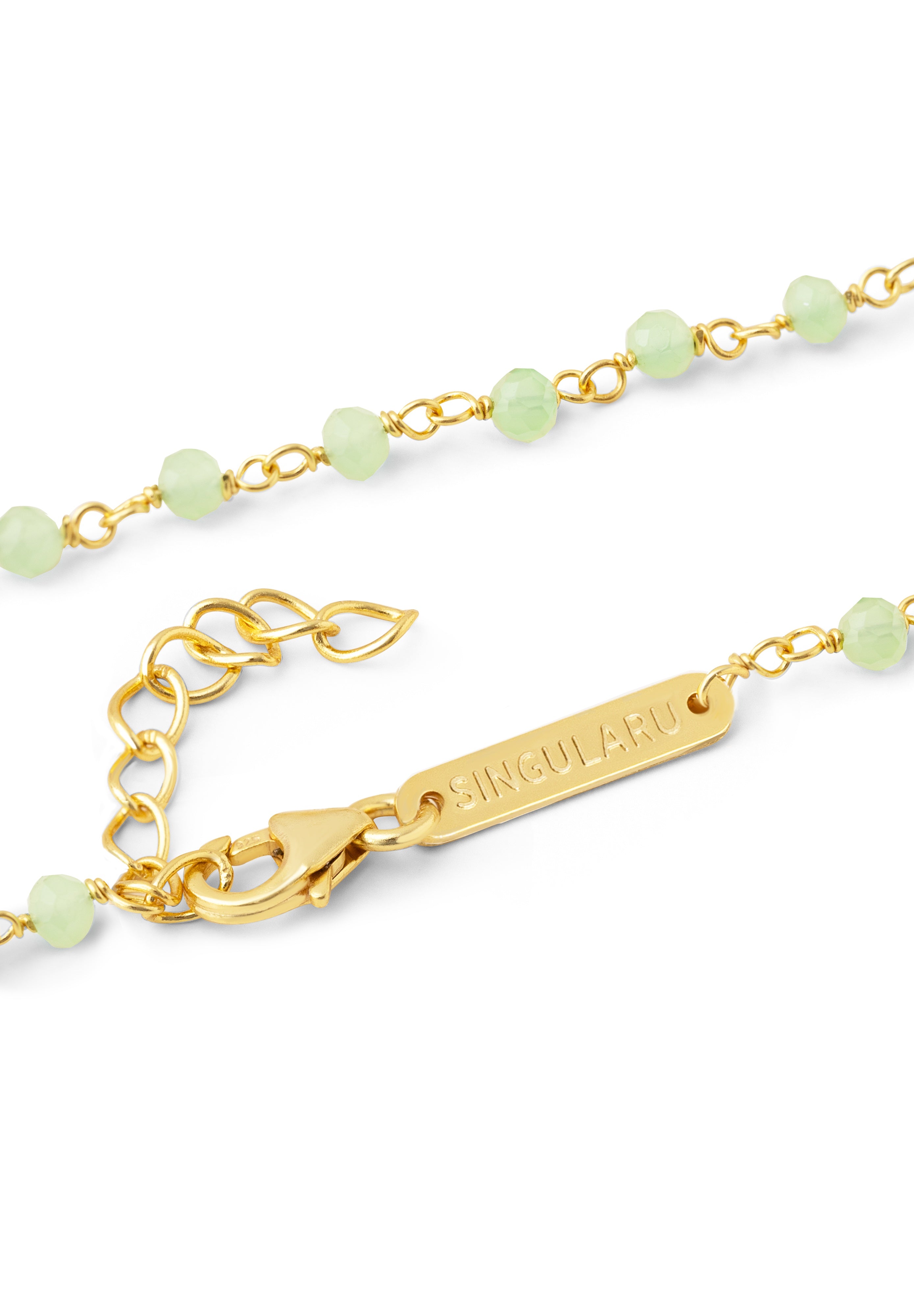 Crystals Jade Gold Necklace