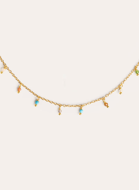Danicing Stones Gold Necklace