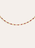 Dots Red Enamel Gold Necklace