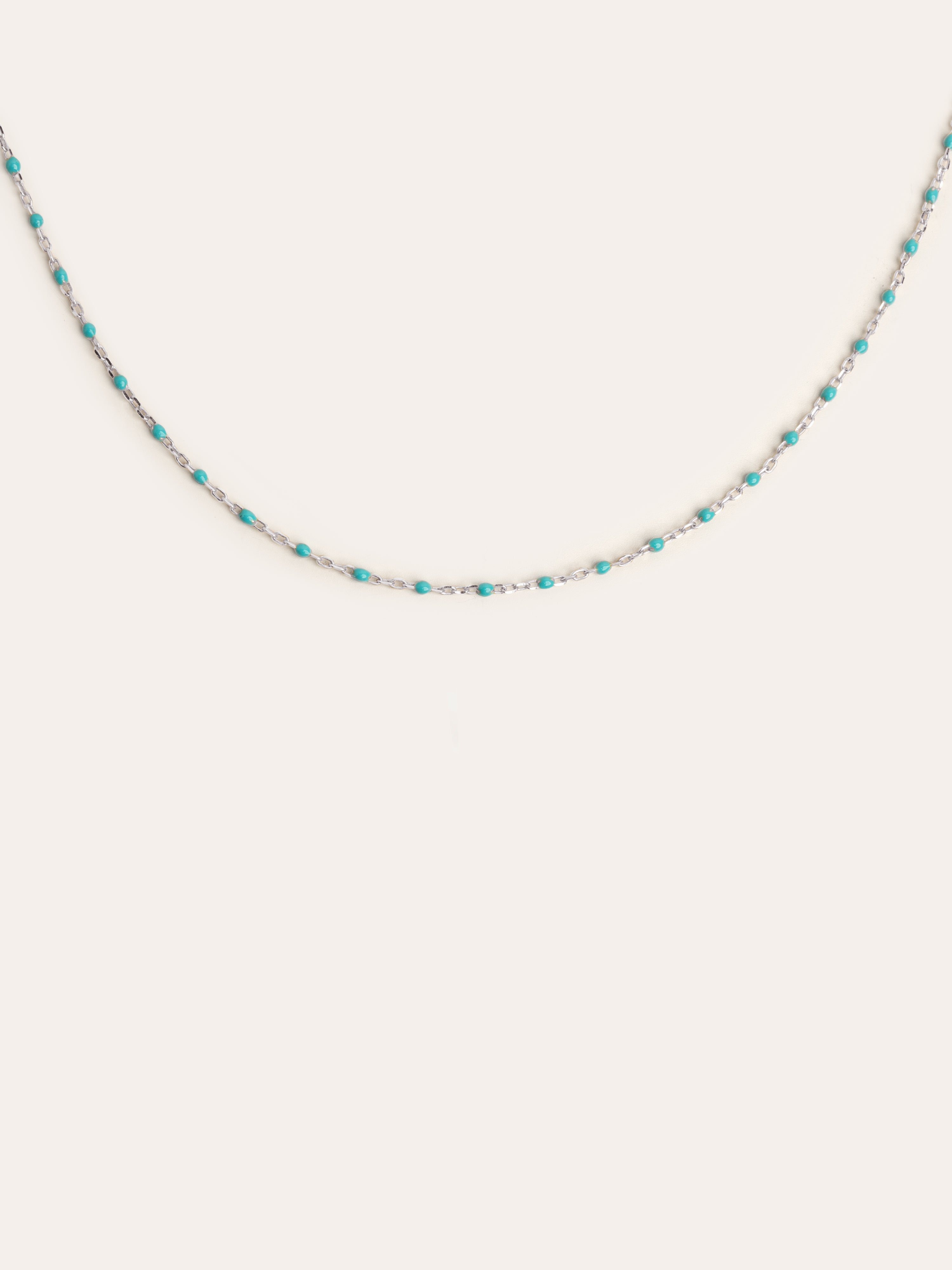 Dots Turquoise Enamel Silver
