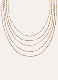 Long Crystals Cleopatra Stainless Steel Gold Necklace