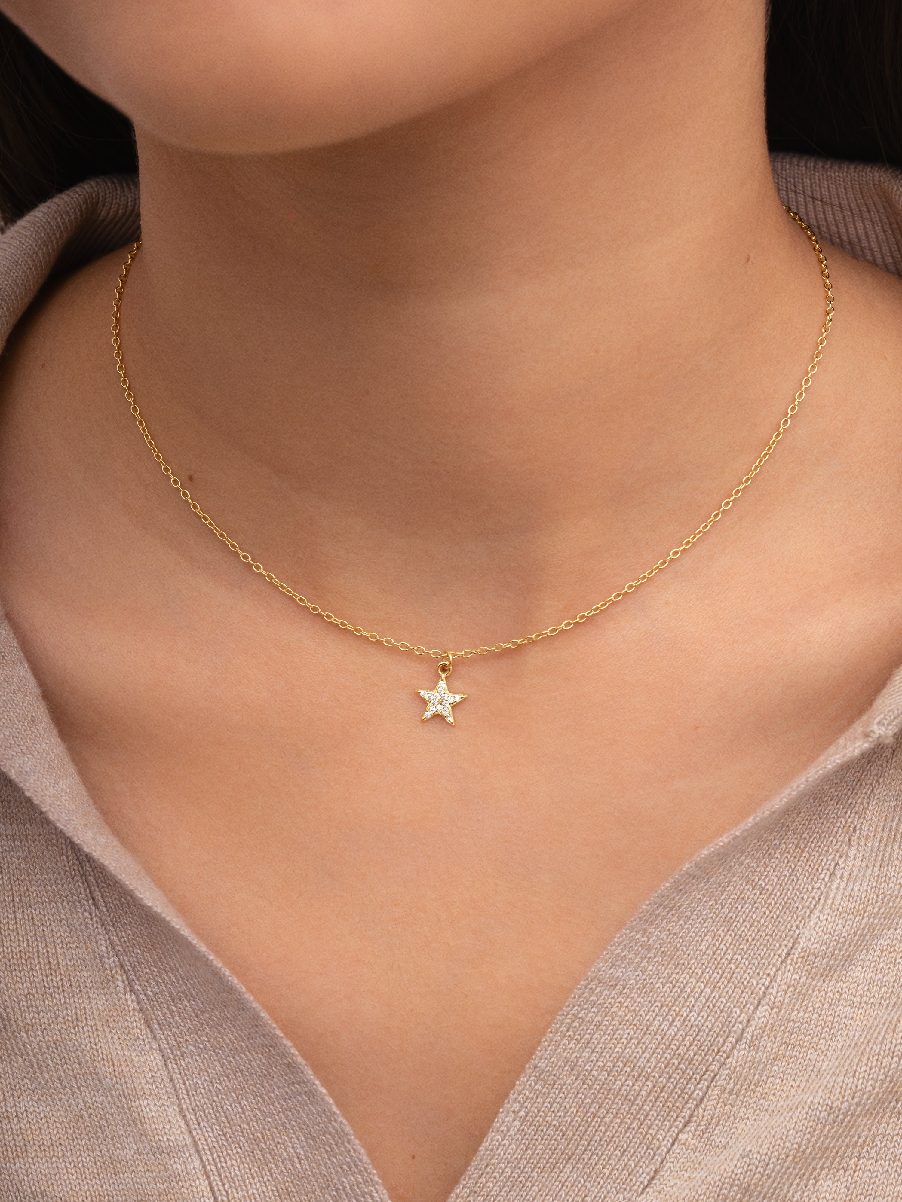 Lyra Star Gold Necklace