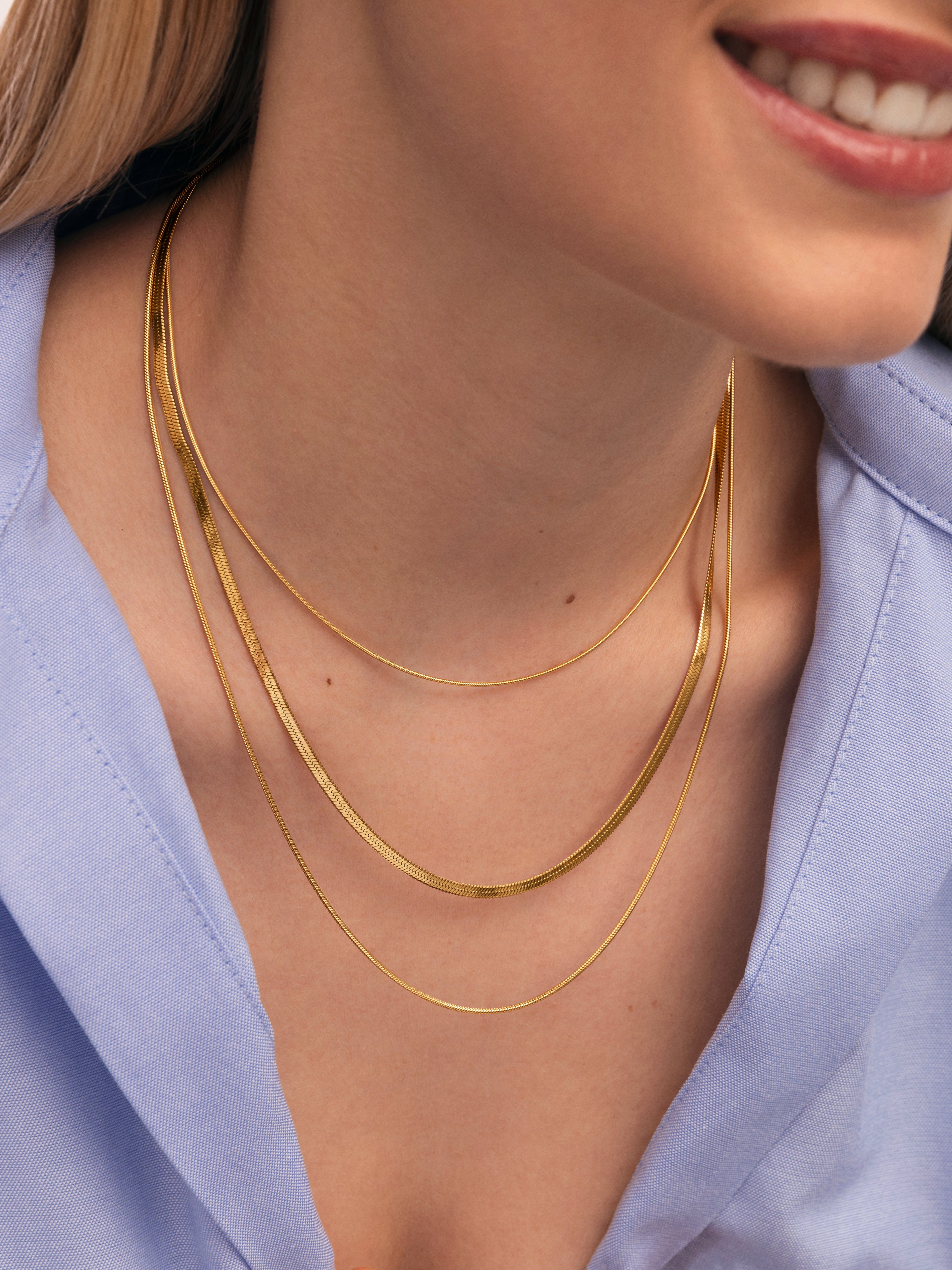 Maat Stainless Steel Gold Necklace