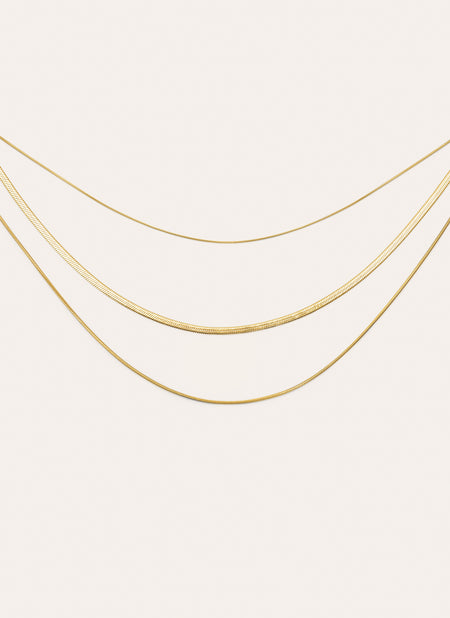 Maat Stainless Steel Gold Necklace