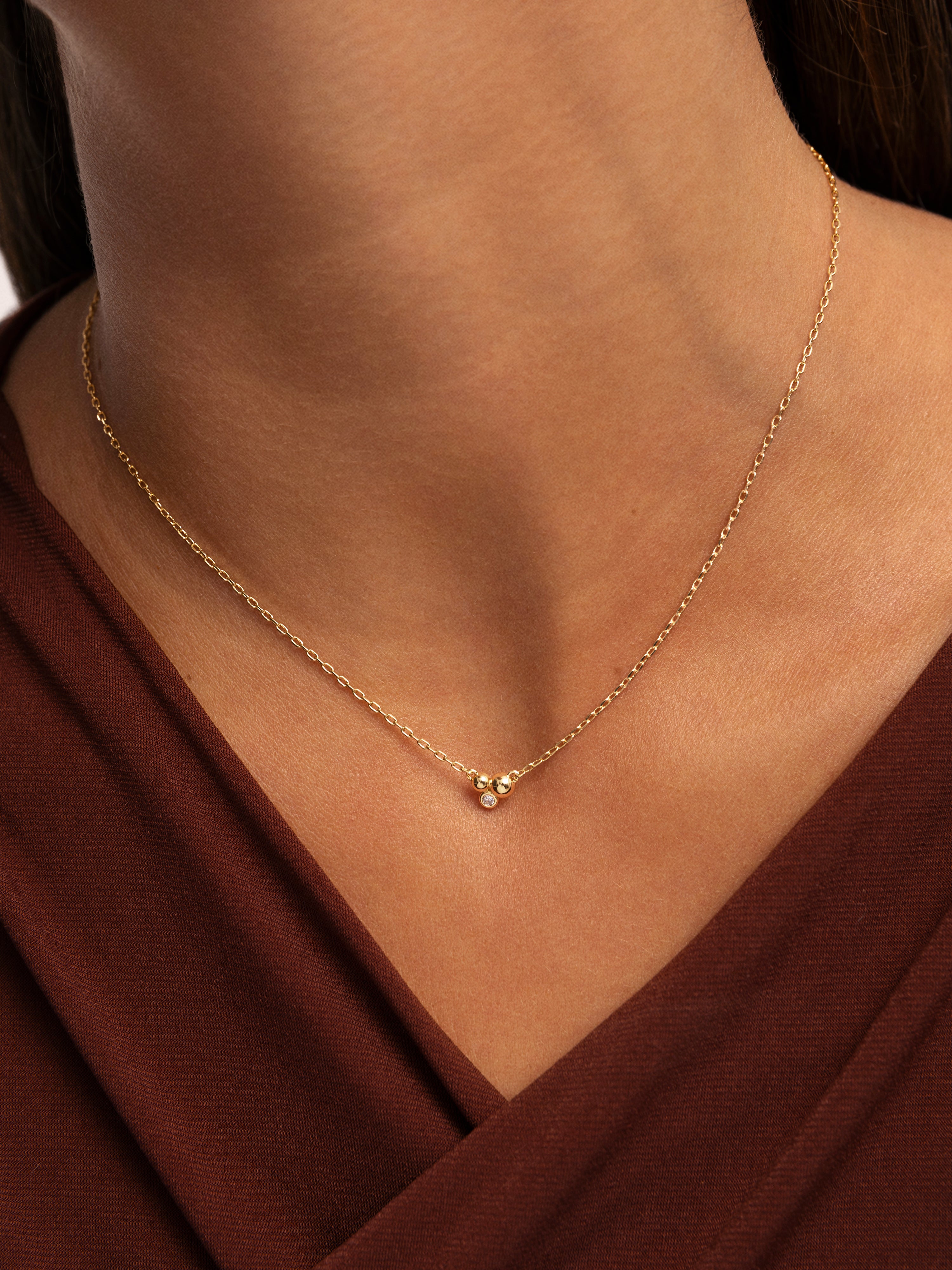 Mini Cava Stainless Steel Gold Necklace