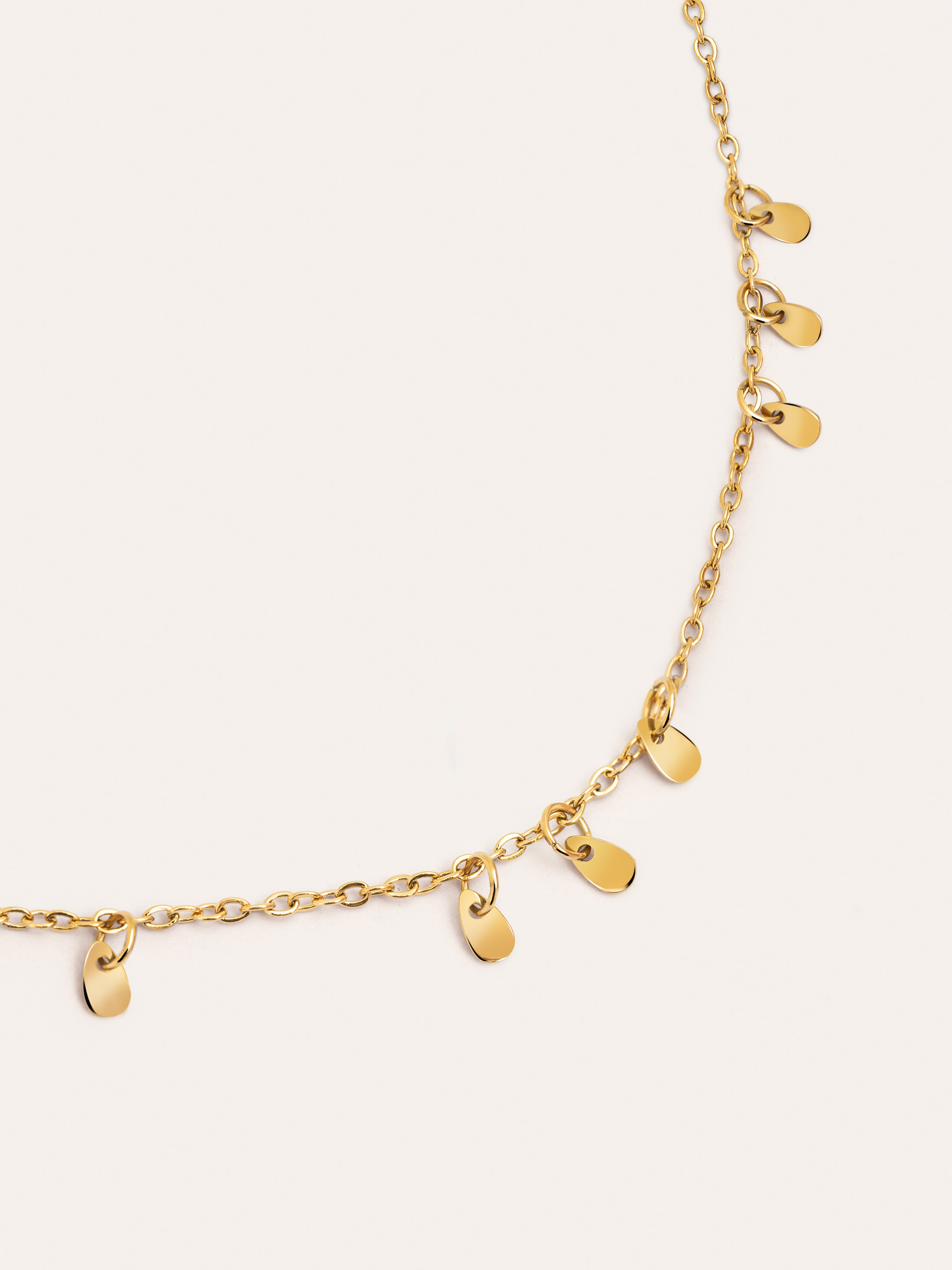 Mini Drop Stainless Steel Gold Necklace