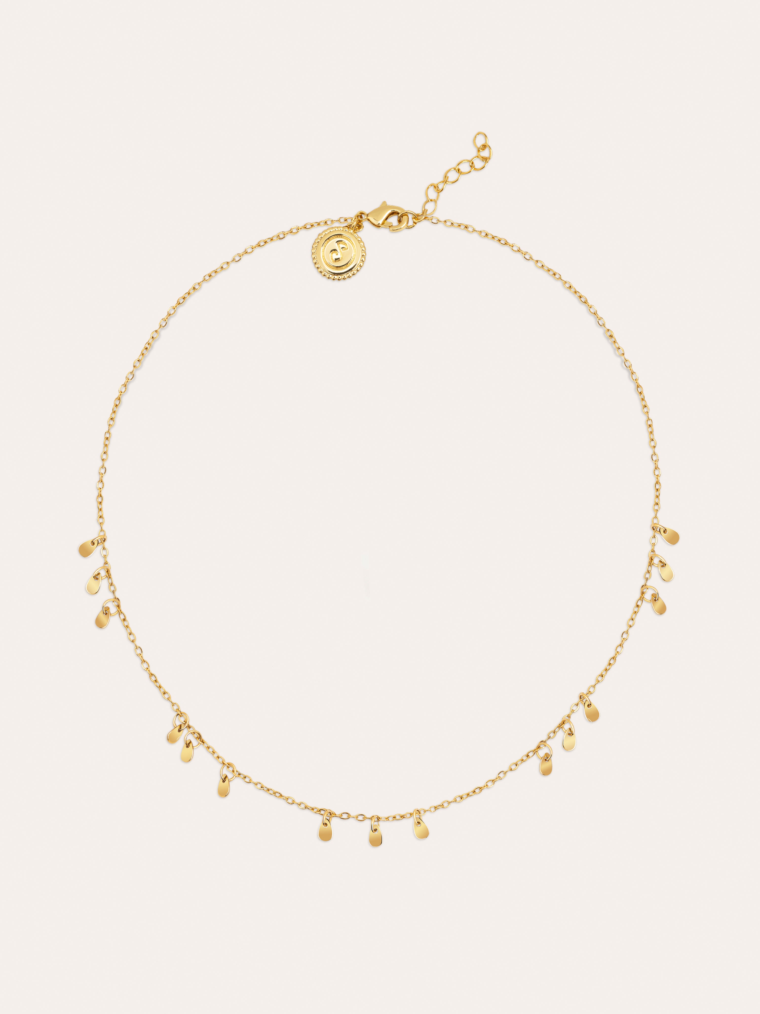 Mini Drop Stainless Steel Gold Necklace
