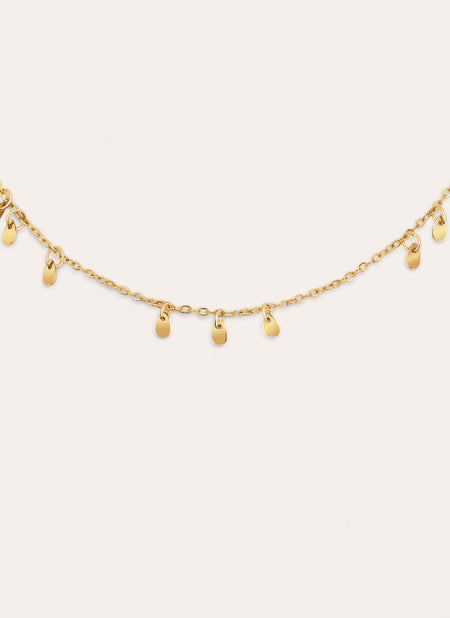 Mini Drop Stainless Steel Gold Necklace