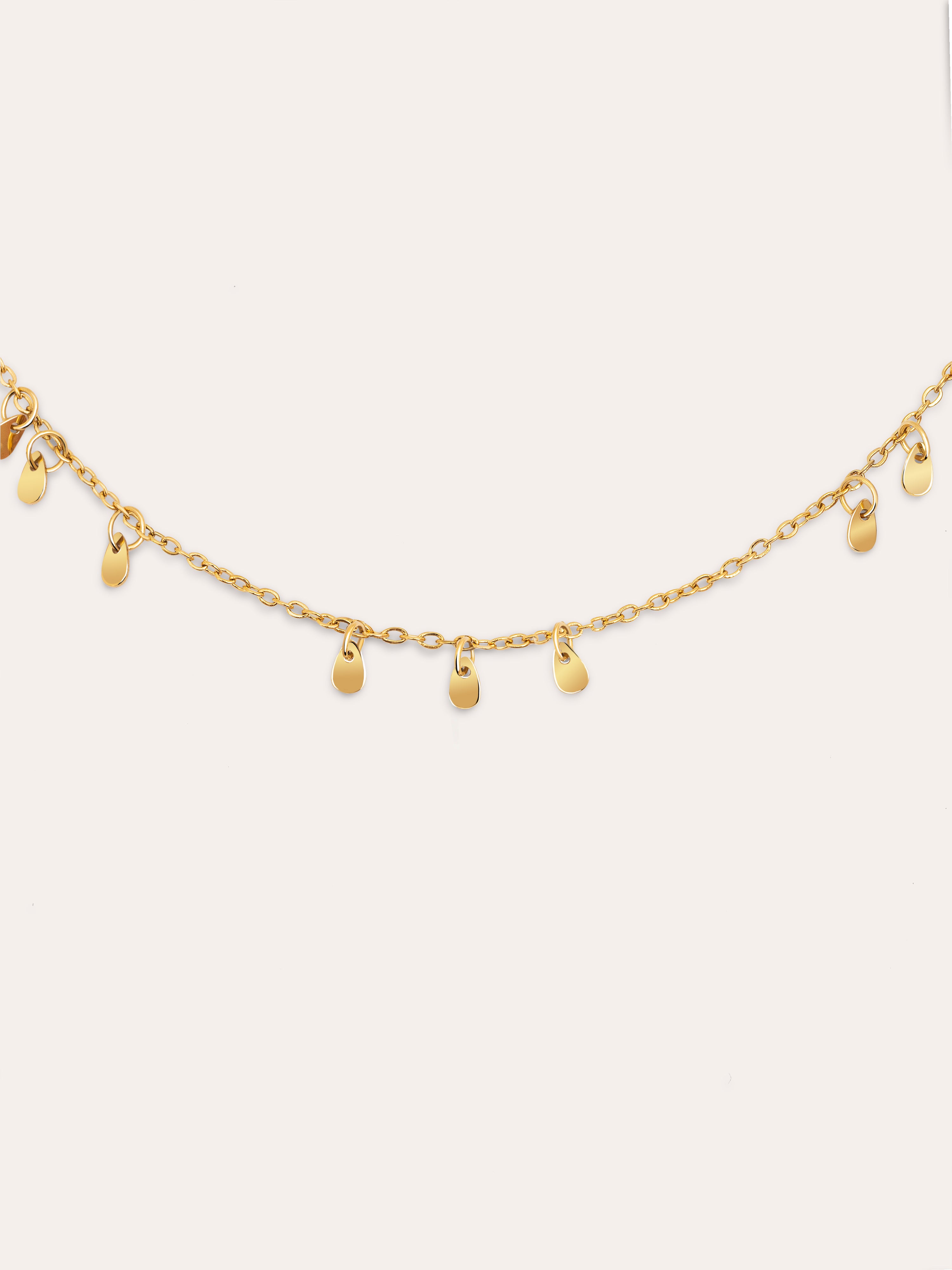 Mini Drop Stainless Steel Gold Necklace