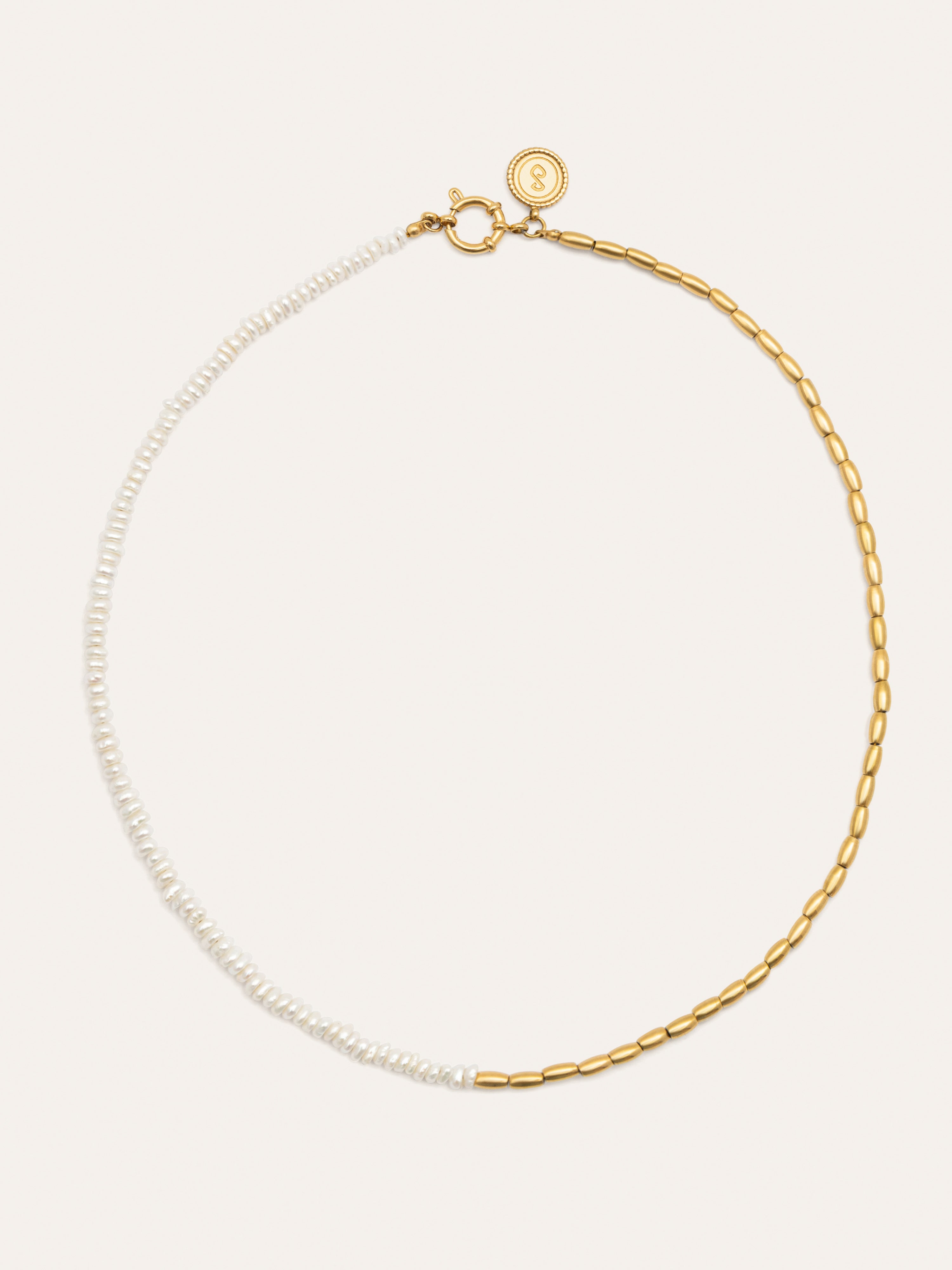 New Pearl Stainless Steel Gold Necklace