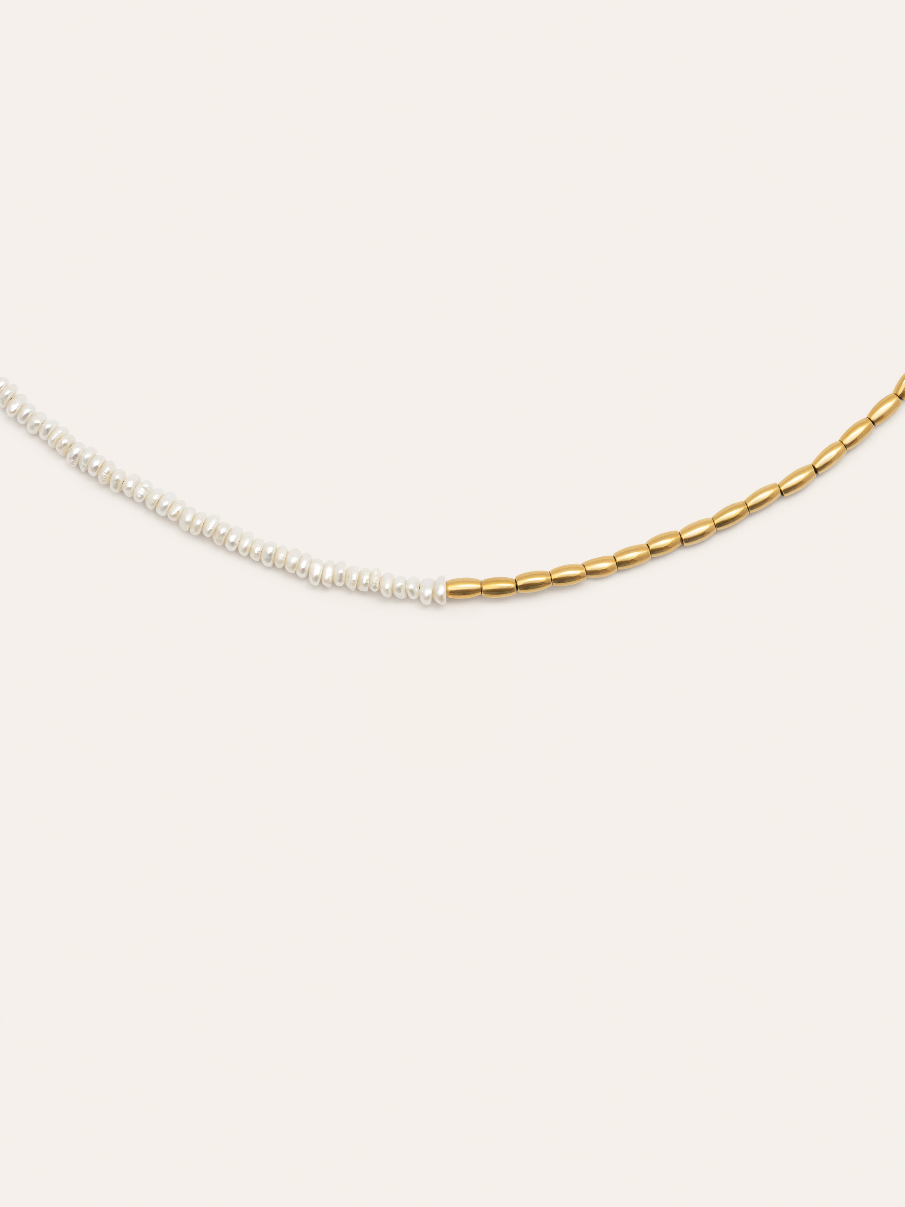 New Pearl Stainless Steel Gold Necklace