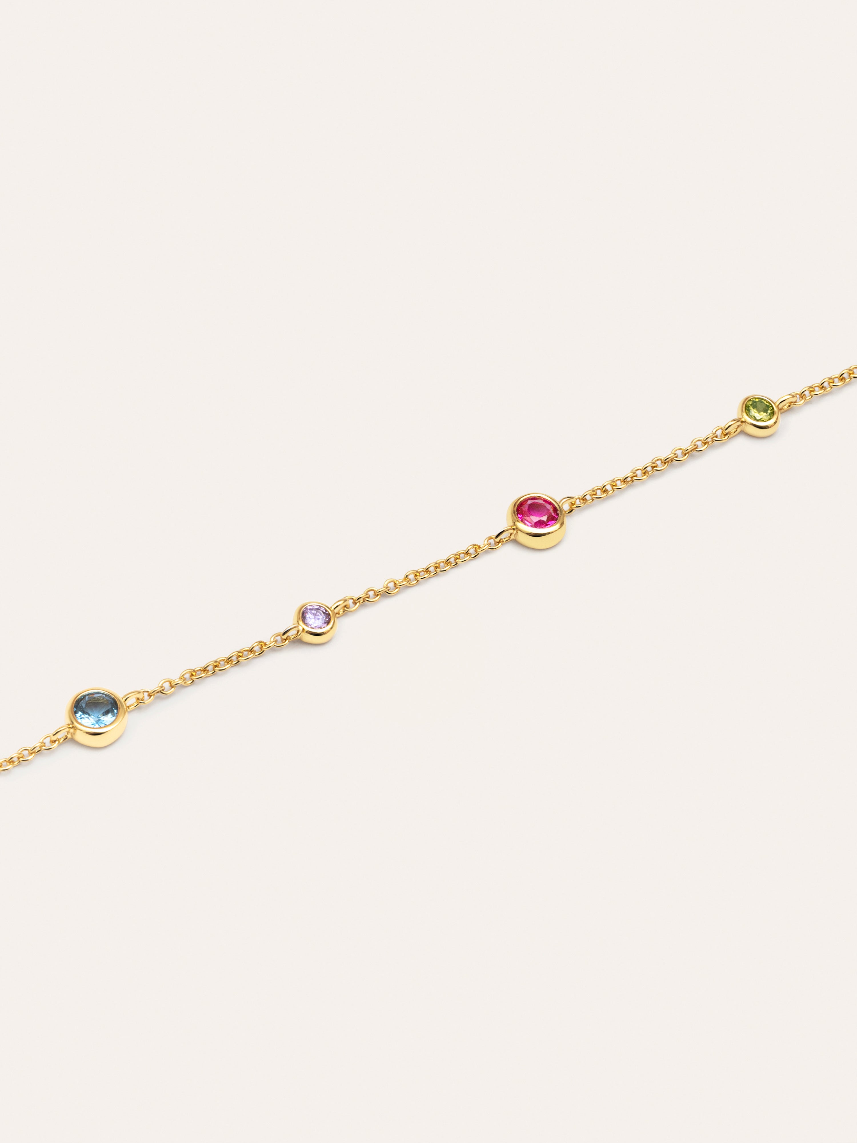 Orbit Multicolor Stainless Steel Gold Necklace