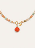 Collar Pumpkin Stones Acero Baño Oro