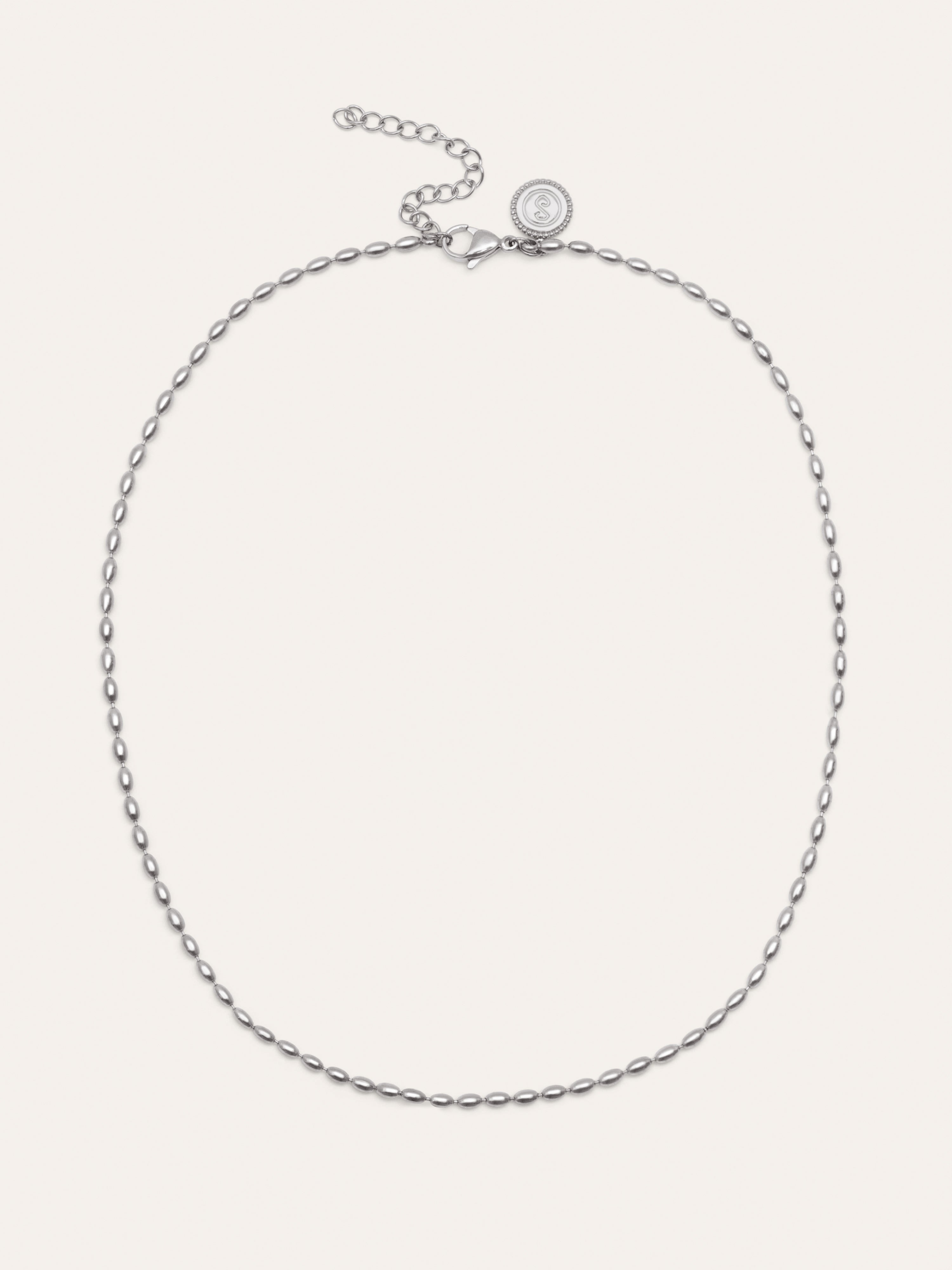 Serpentine Stainless Steel Necklace