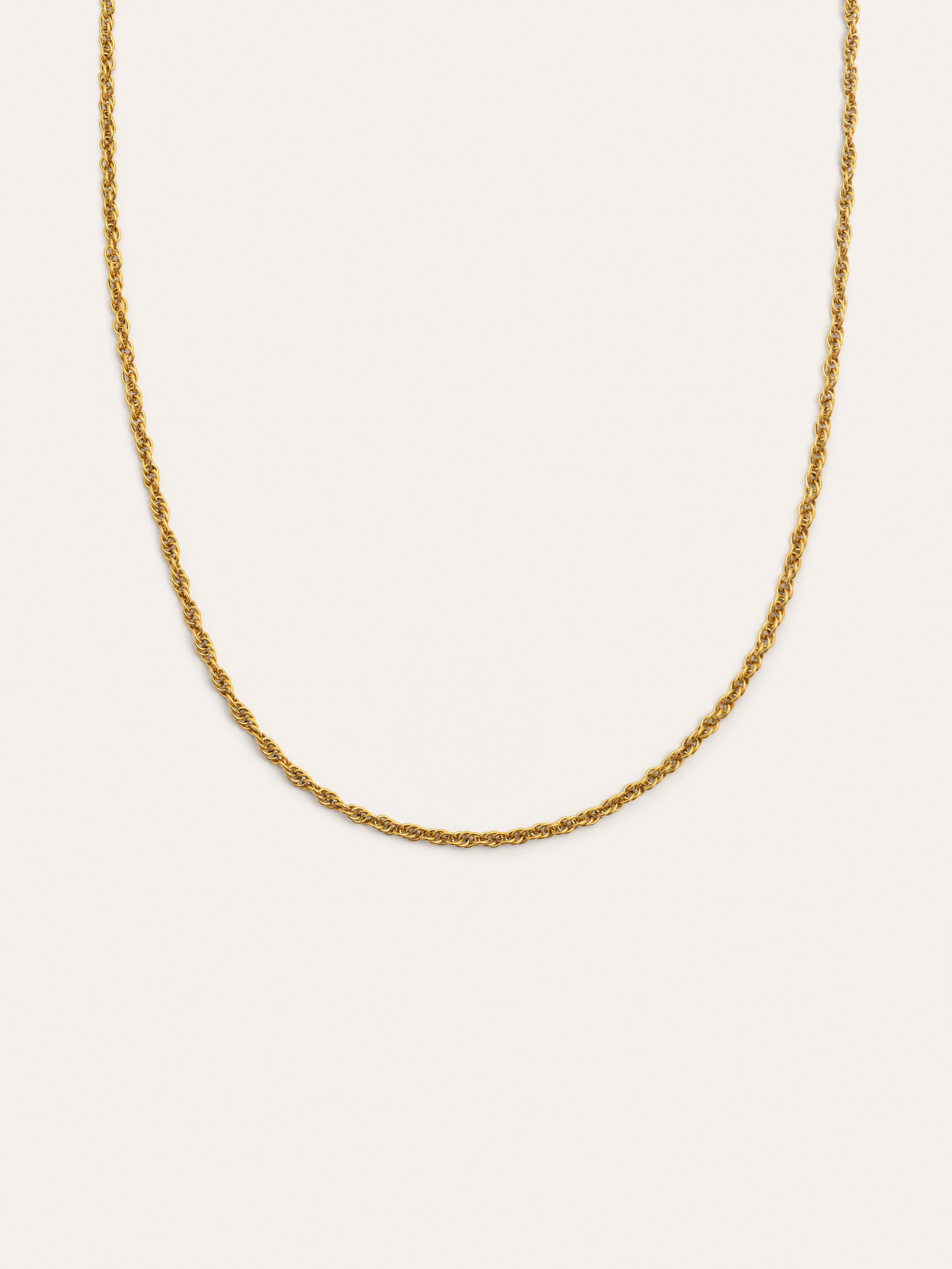 Spinning Rope Chain Gold Necklace