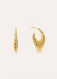 Pendientes Aro Flat Cordelia Baño Oro