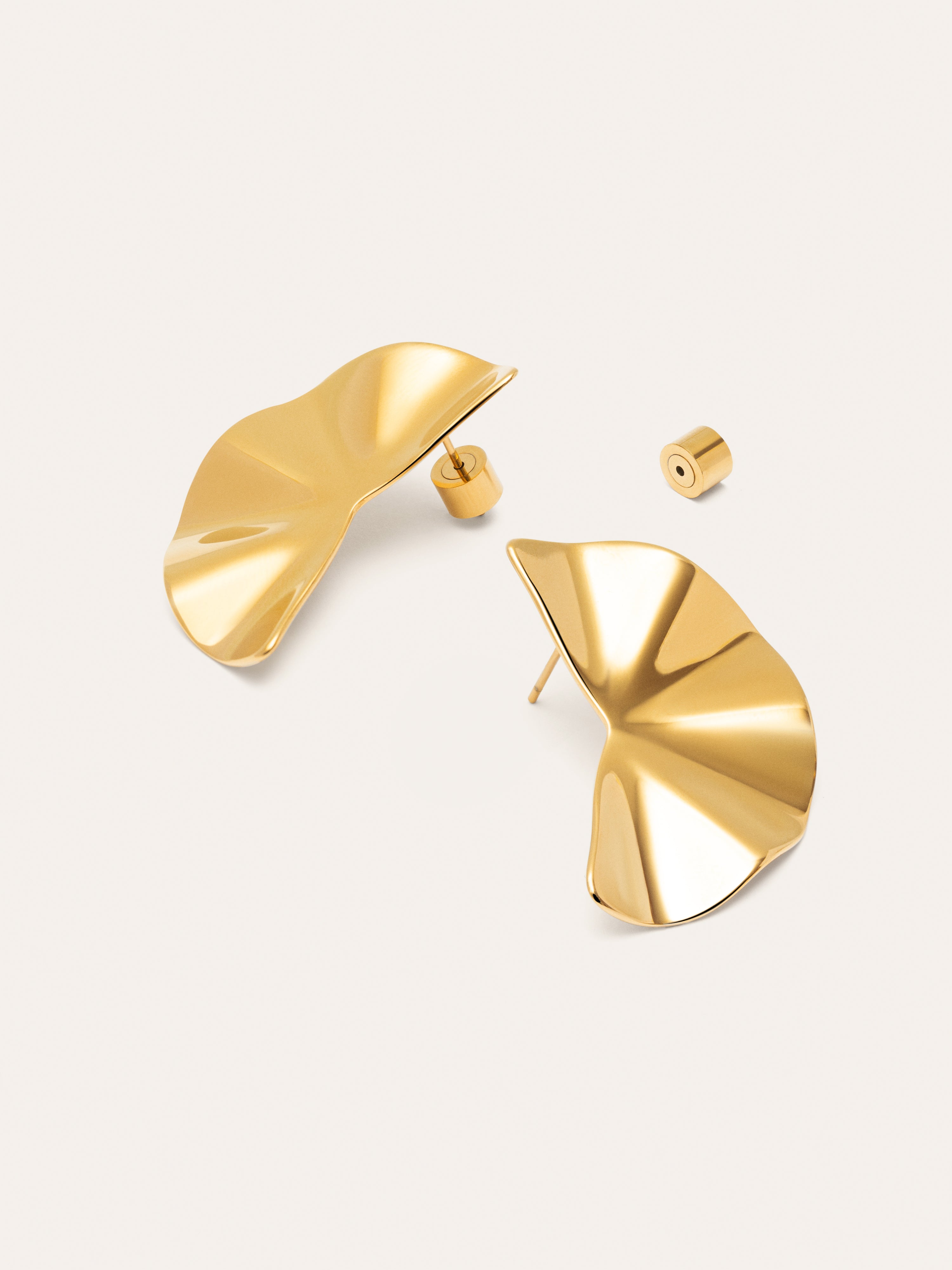 Amara Stainless Steel Gold Earrings