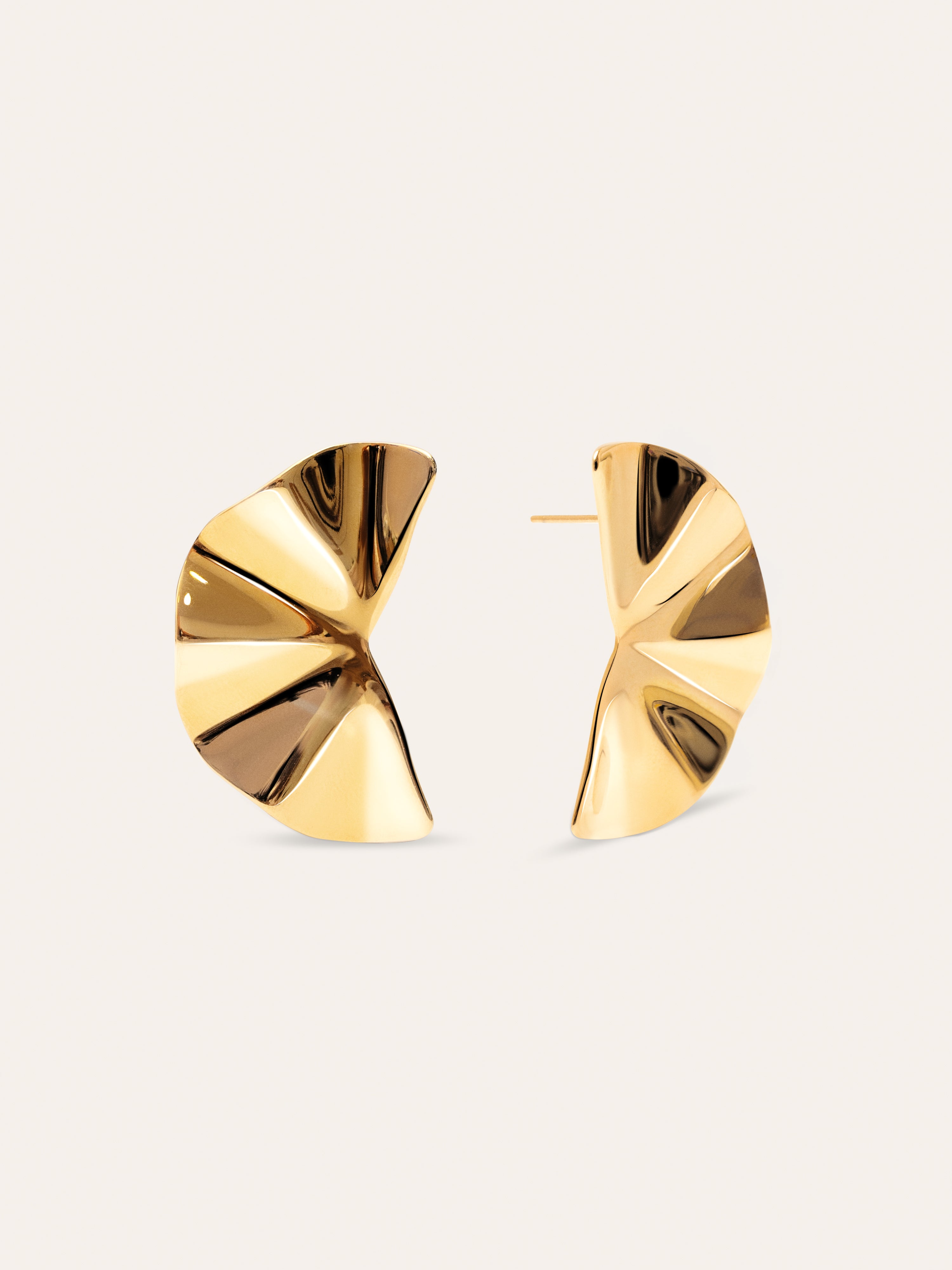 Amara Stainless Steel Gold Earrings