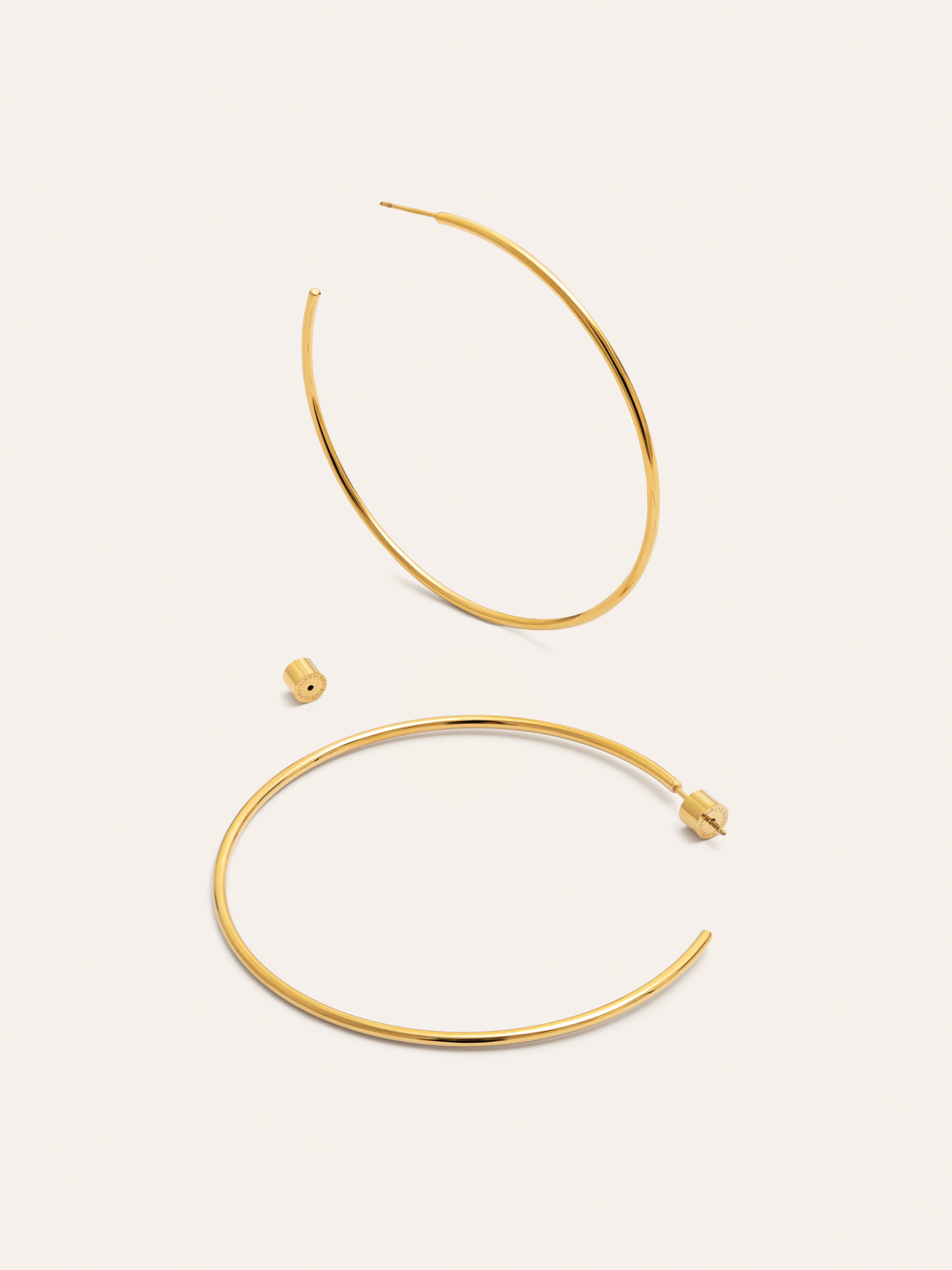 Ankara XL Stainless Steel Gold Hoop Earrings