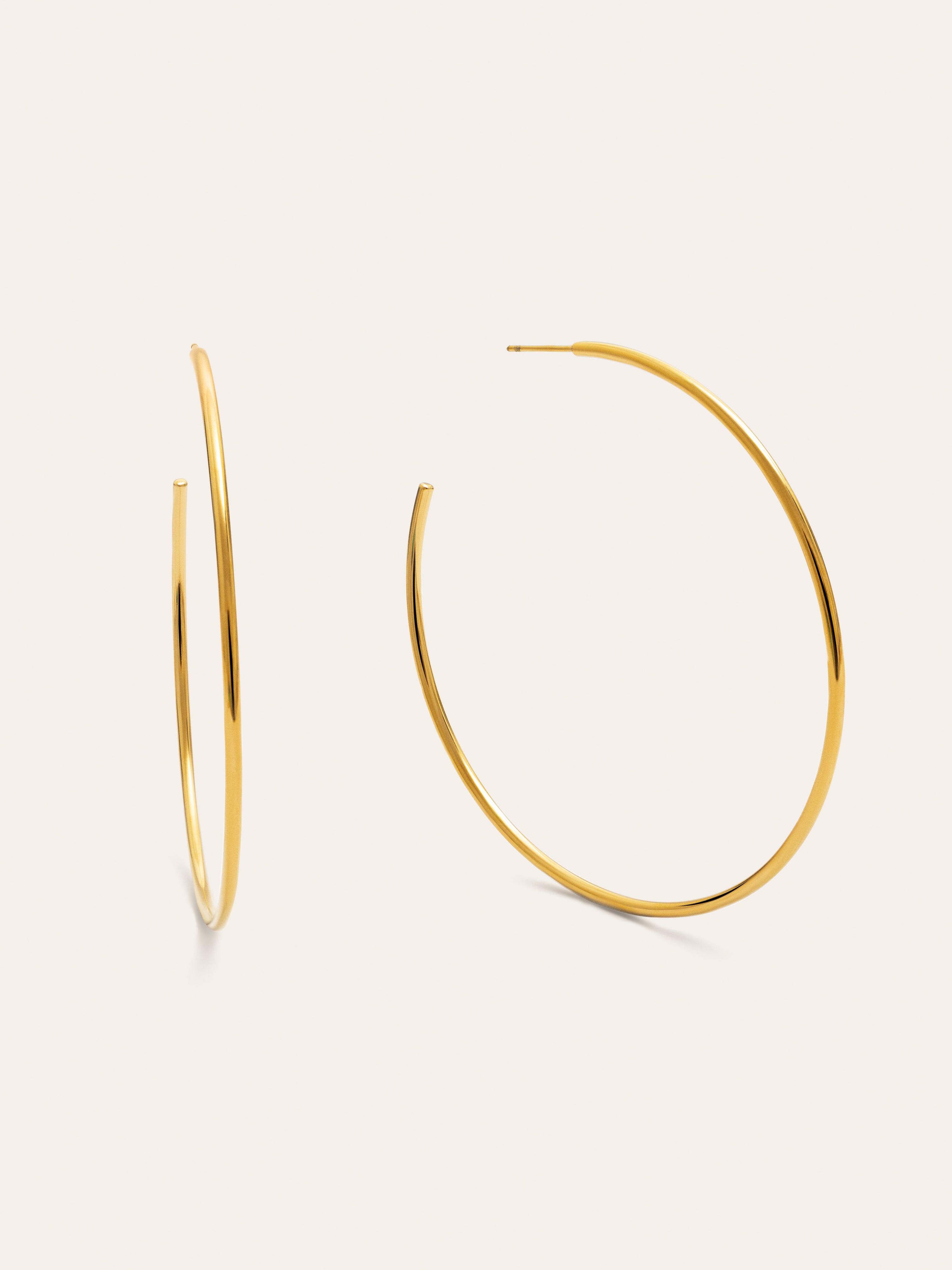 Ankara XL Stainless Steel Gold Hoop Earrings