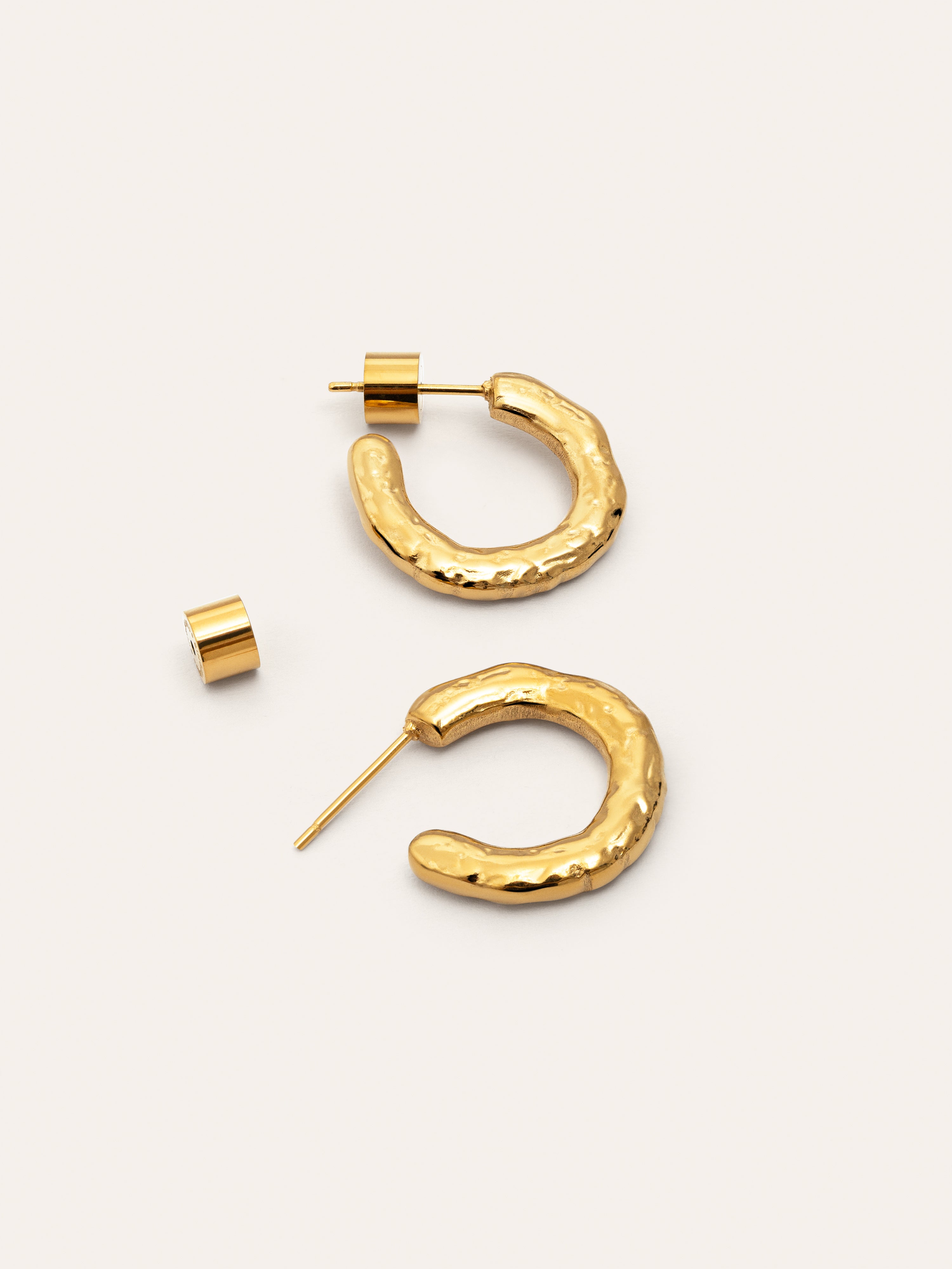 Mini Lake Stainless Steel Gold Earrings