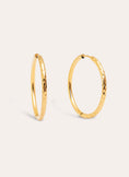 River L Hoop Stainless Steel Gold Earrings