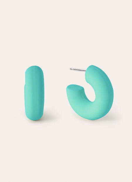 Gummy Turquoise Stainless Steel Earrings